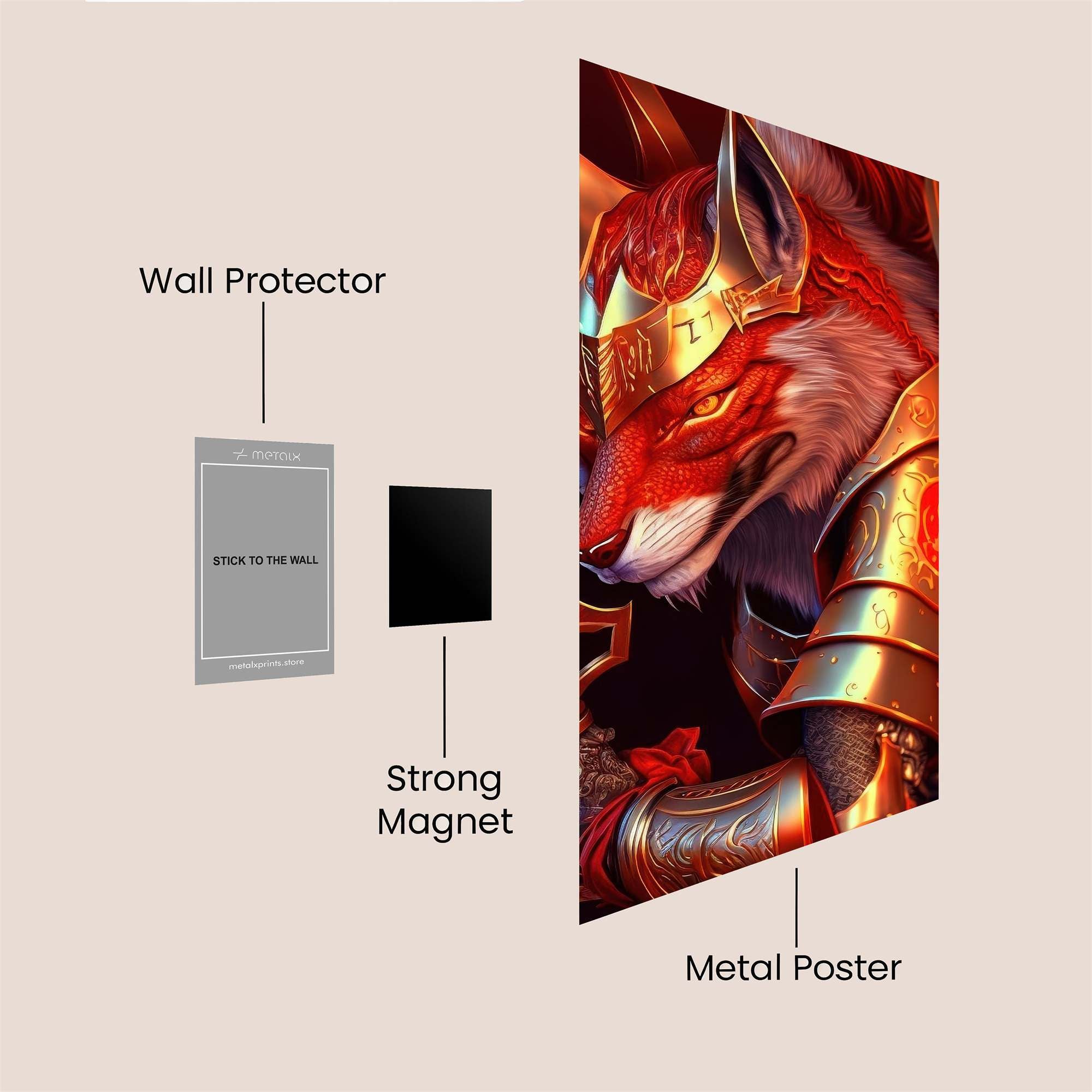 Fox Knight Safe Wall Magnetic / M