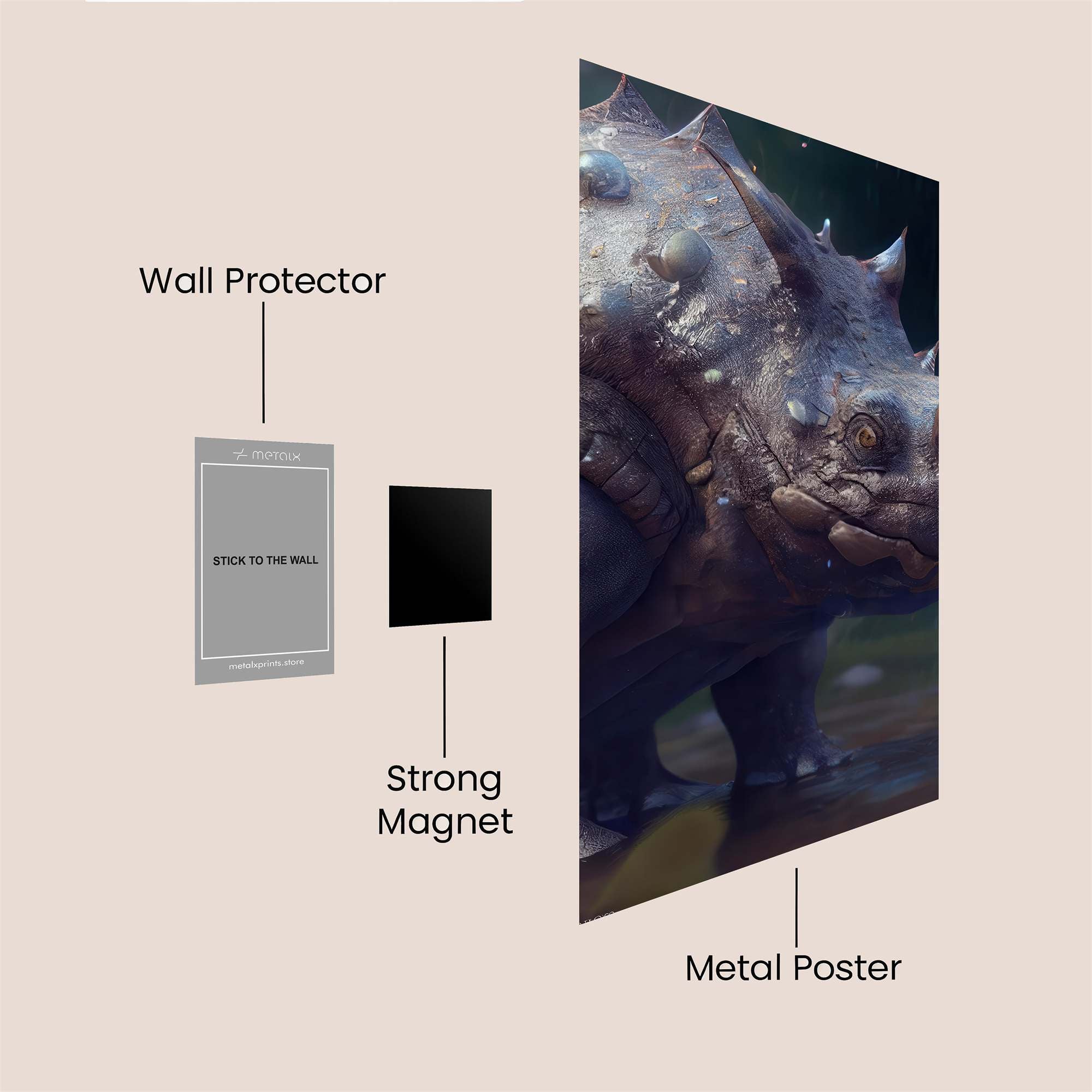 Spiky Serenity Safe Wall Magnetic / M