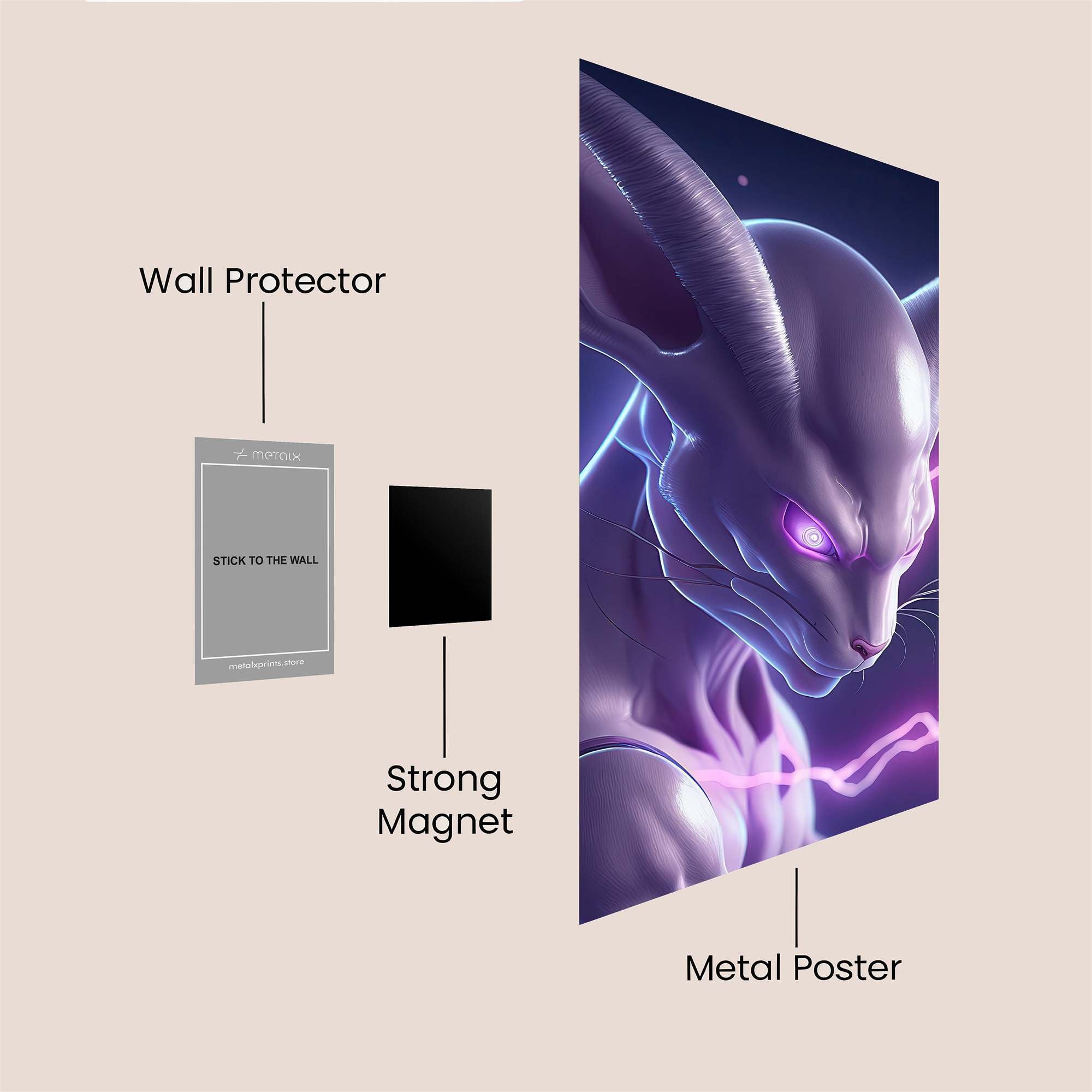 Mewtwo Menace Safe Wall Magnetic / M