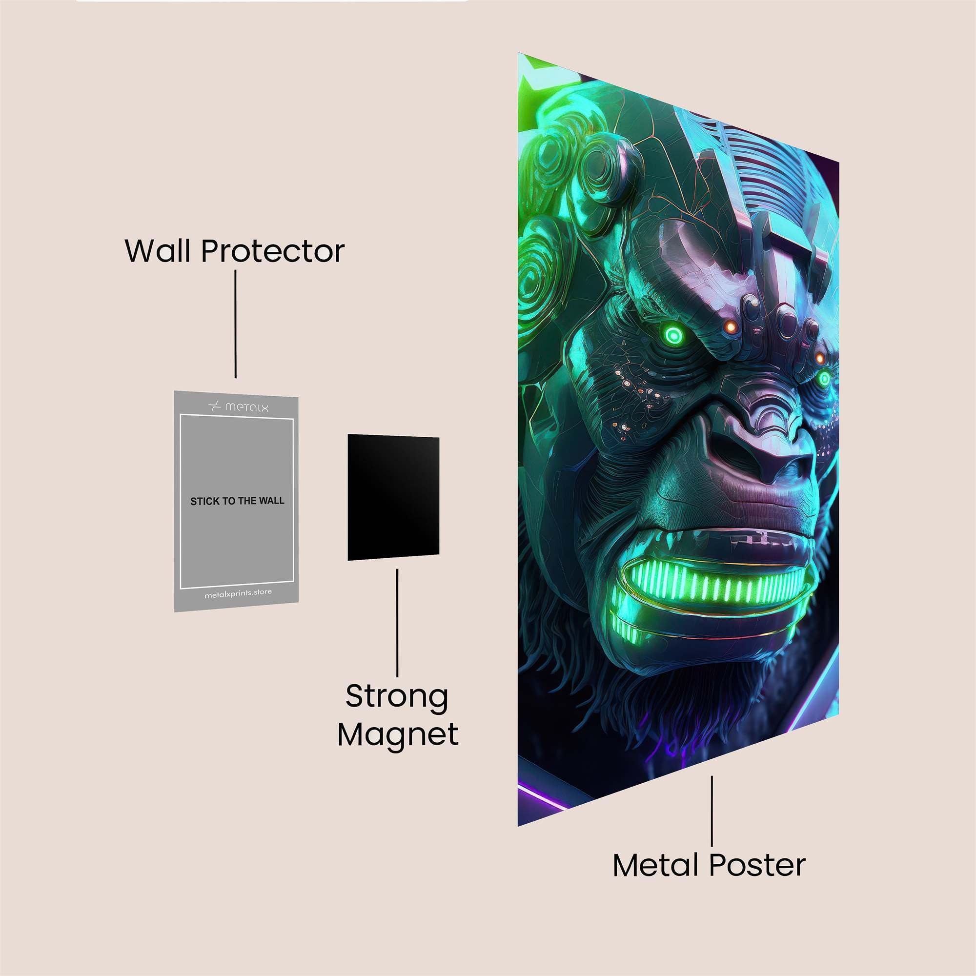Gorilla Neon Safe Wall Magnetic / M