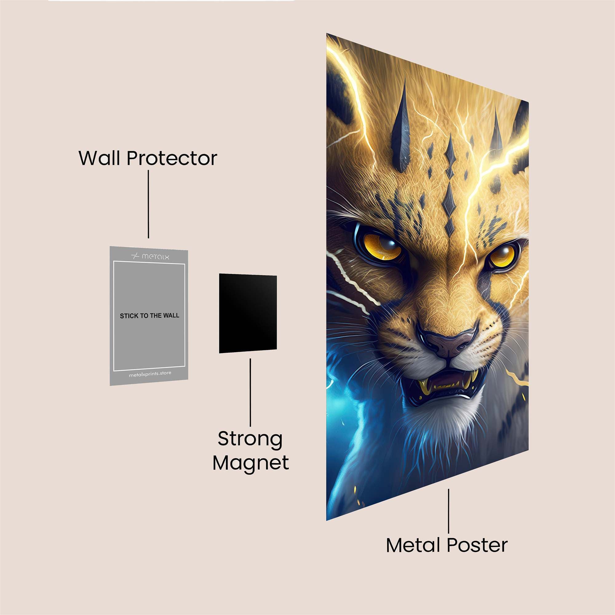 Thunder Cheetah Safe Wall Magnetic / M