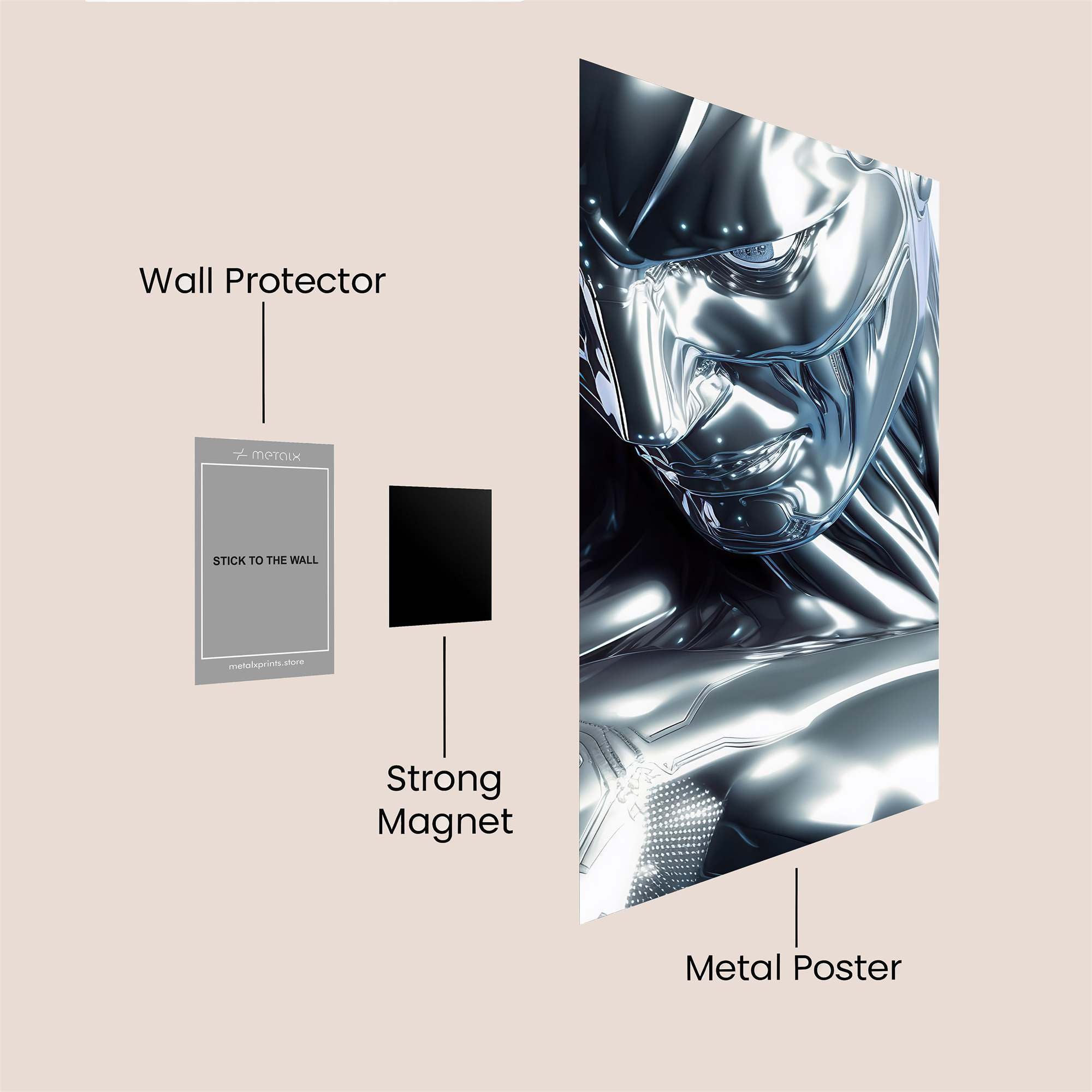 Silver Sentinel Safe Wall Magnetic / M
