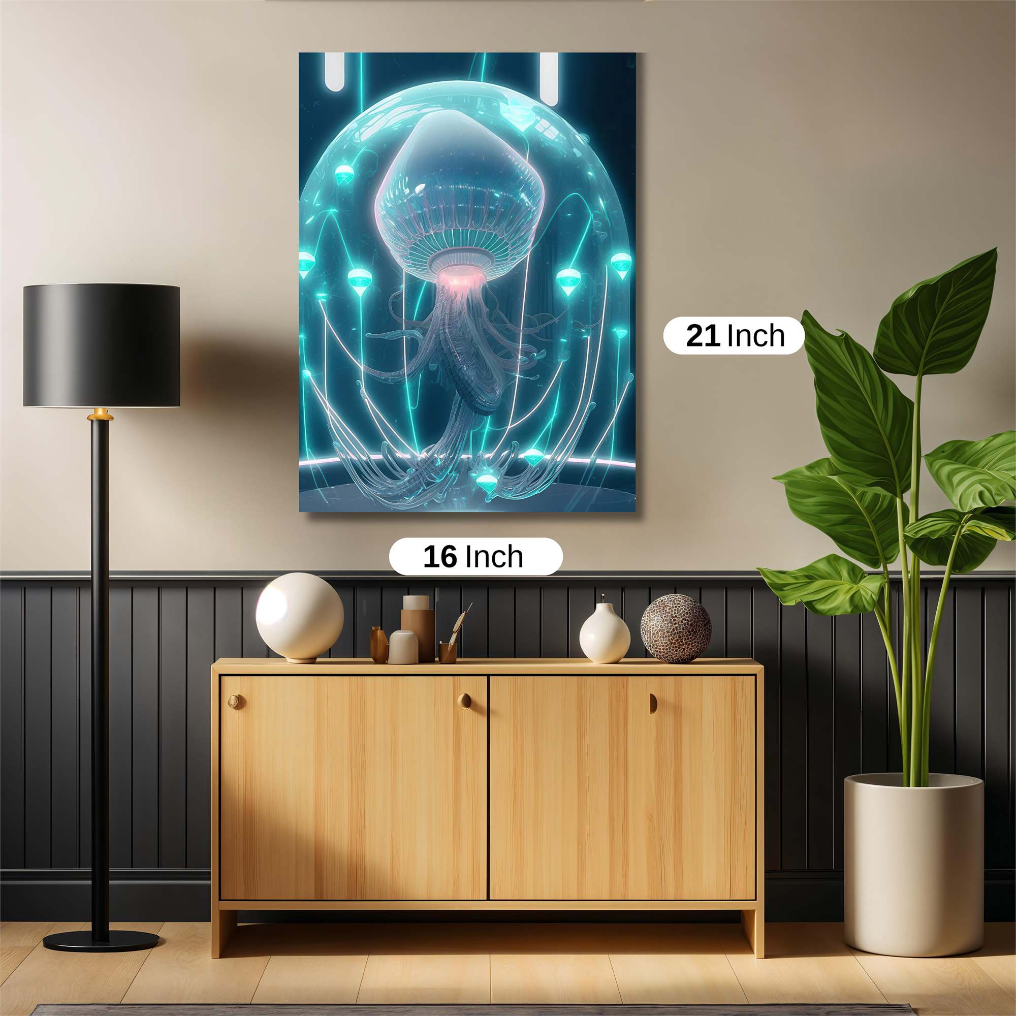 Jellyfish Serenity Safe Wall Magnetic / M