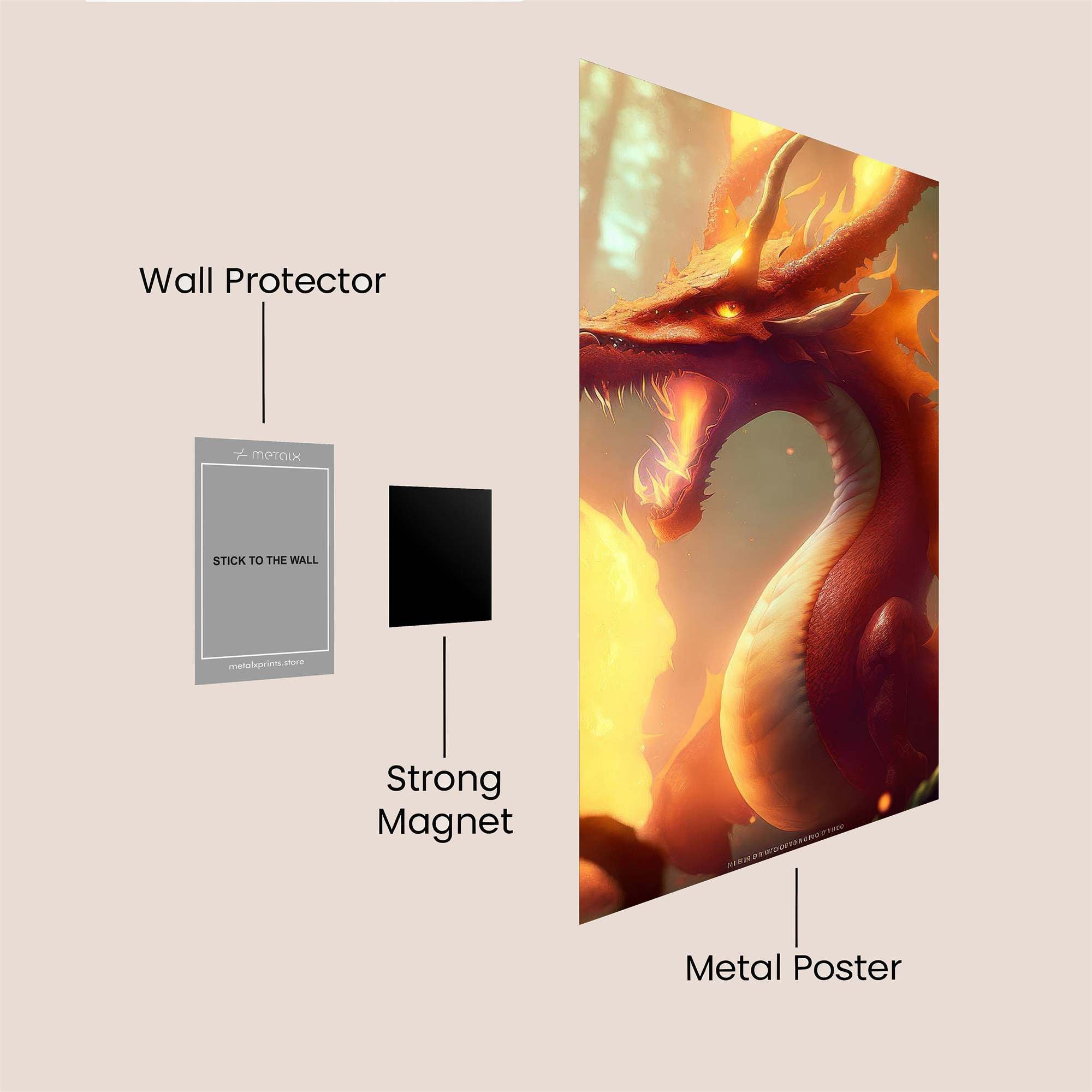 Dragon Blaze Safe Wall Magnetic / M