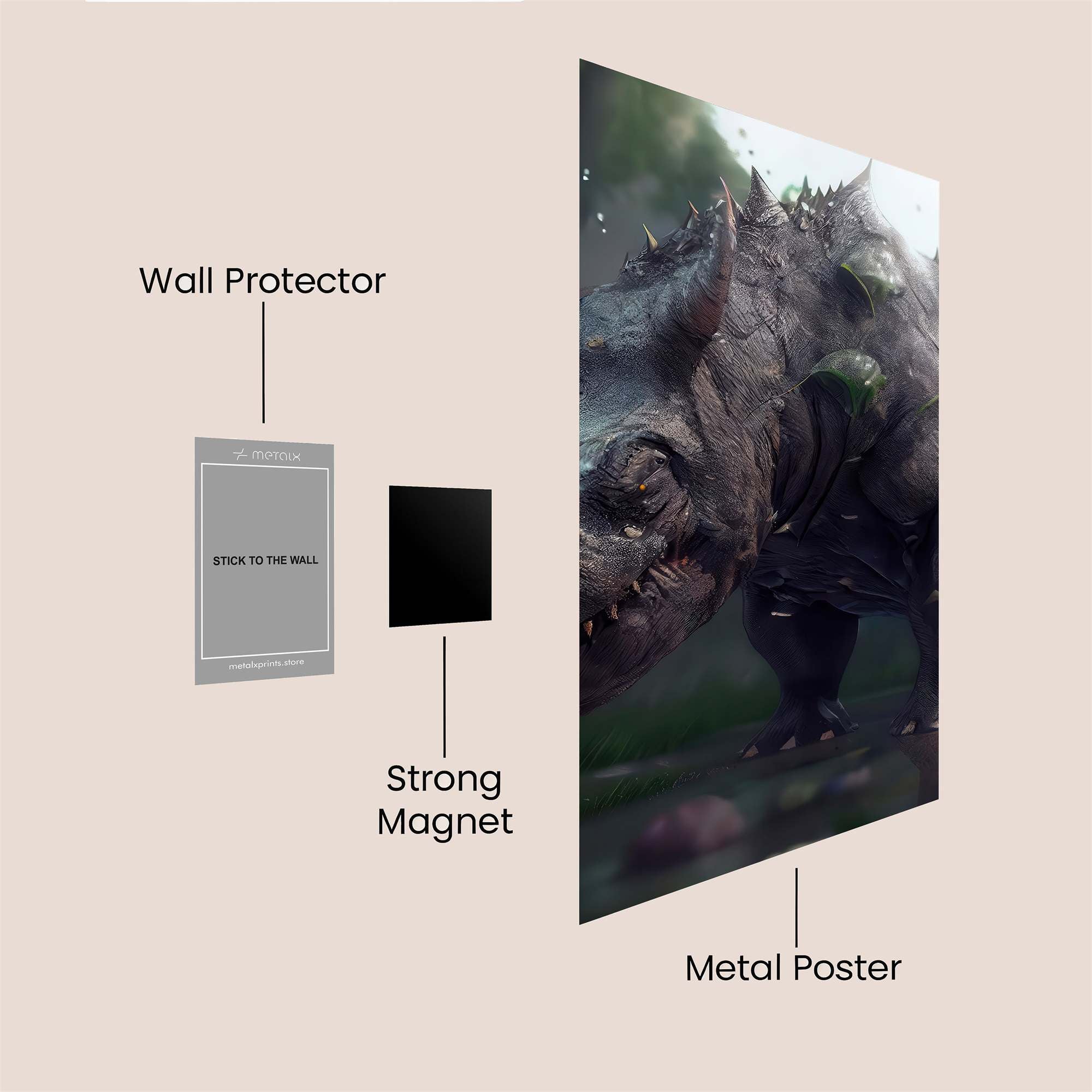 Rhino Rampage Safe Wall Magnetic / M