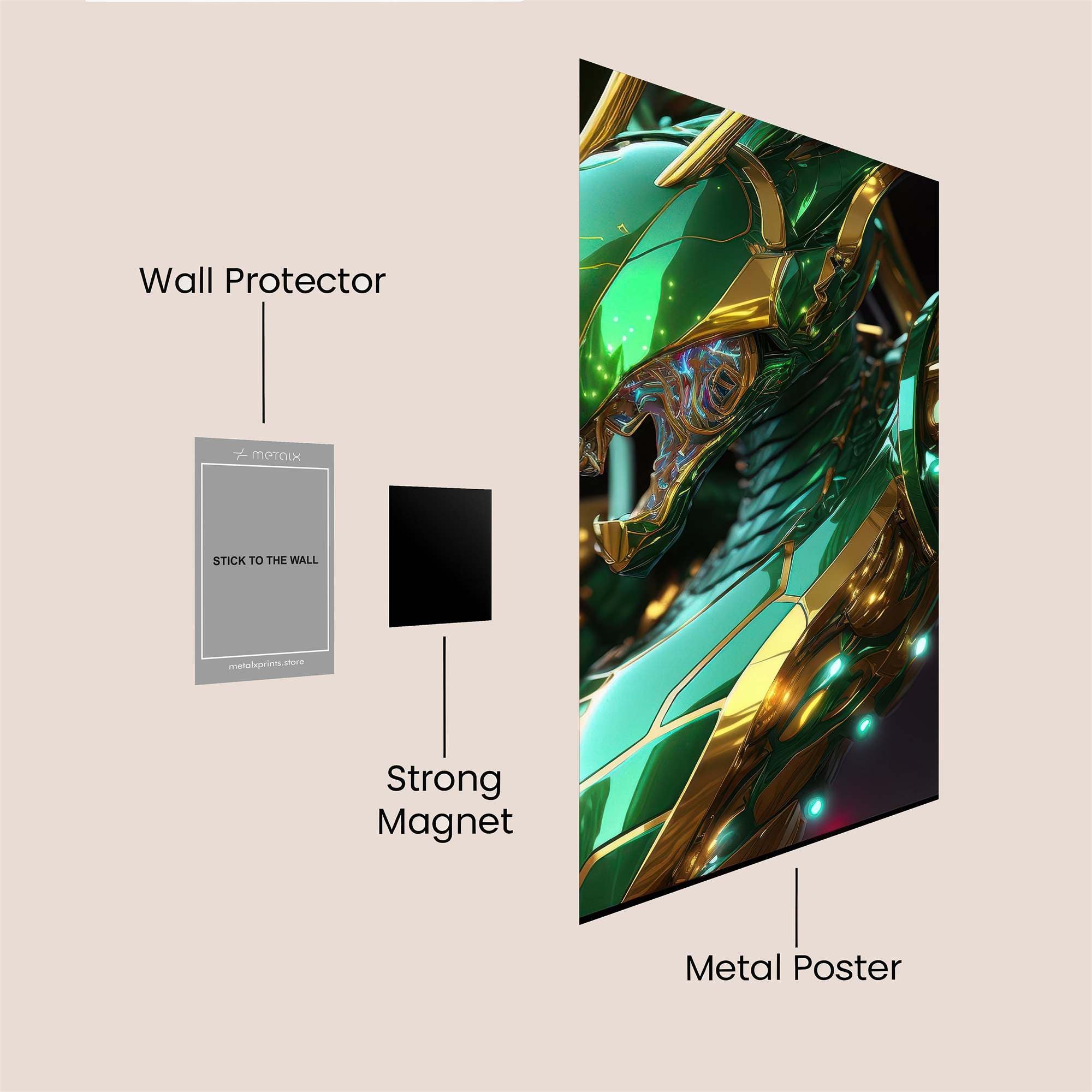 Emerald Fury Safe Wall Magnetic / M