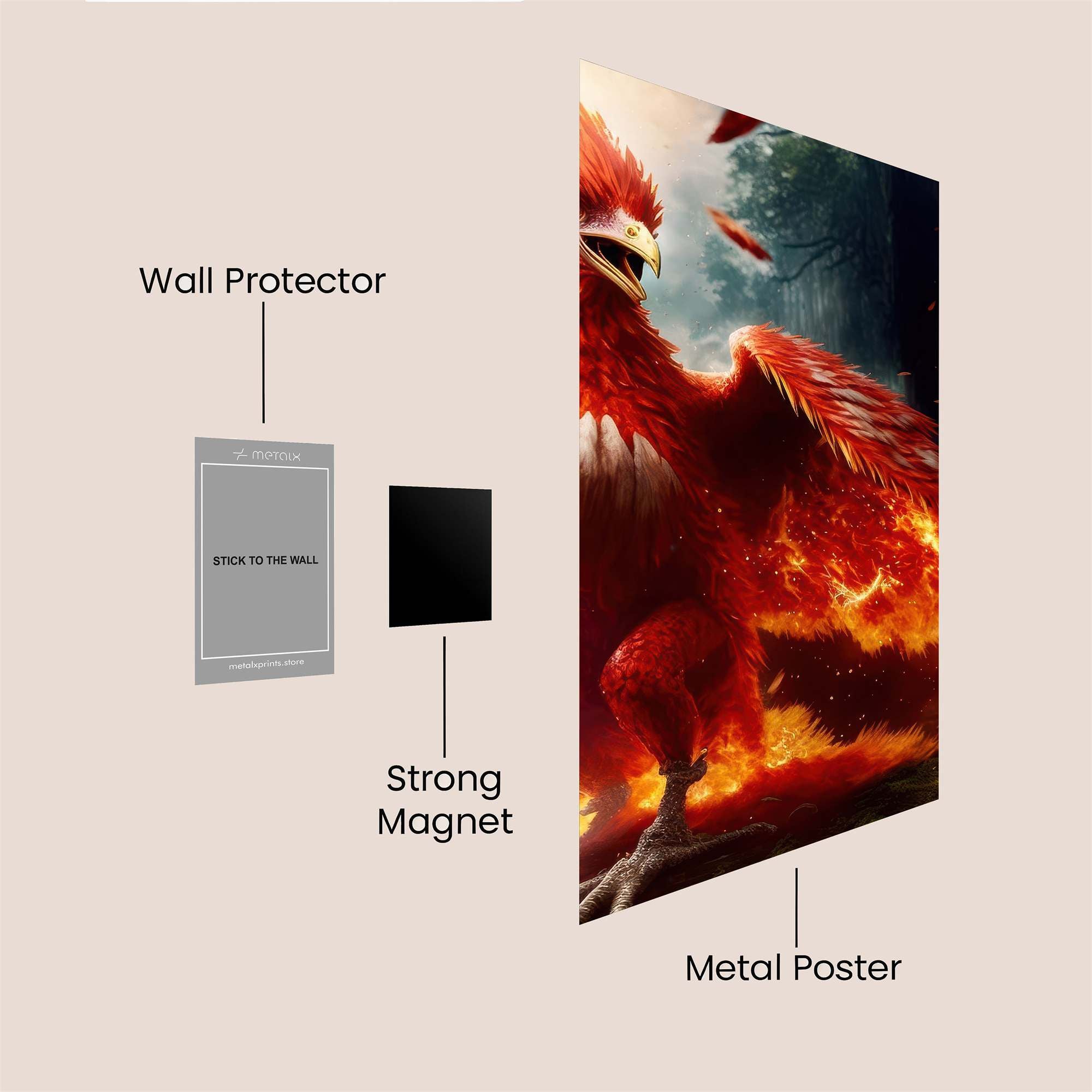 Phoenix Blaze Safe Wall Magnetic / M