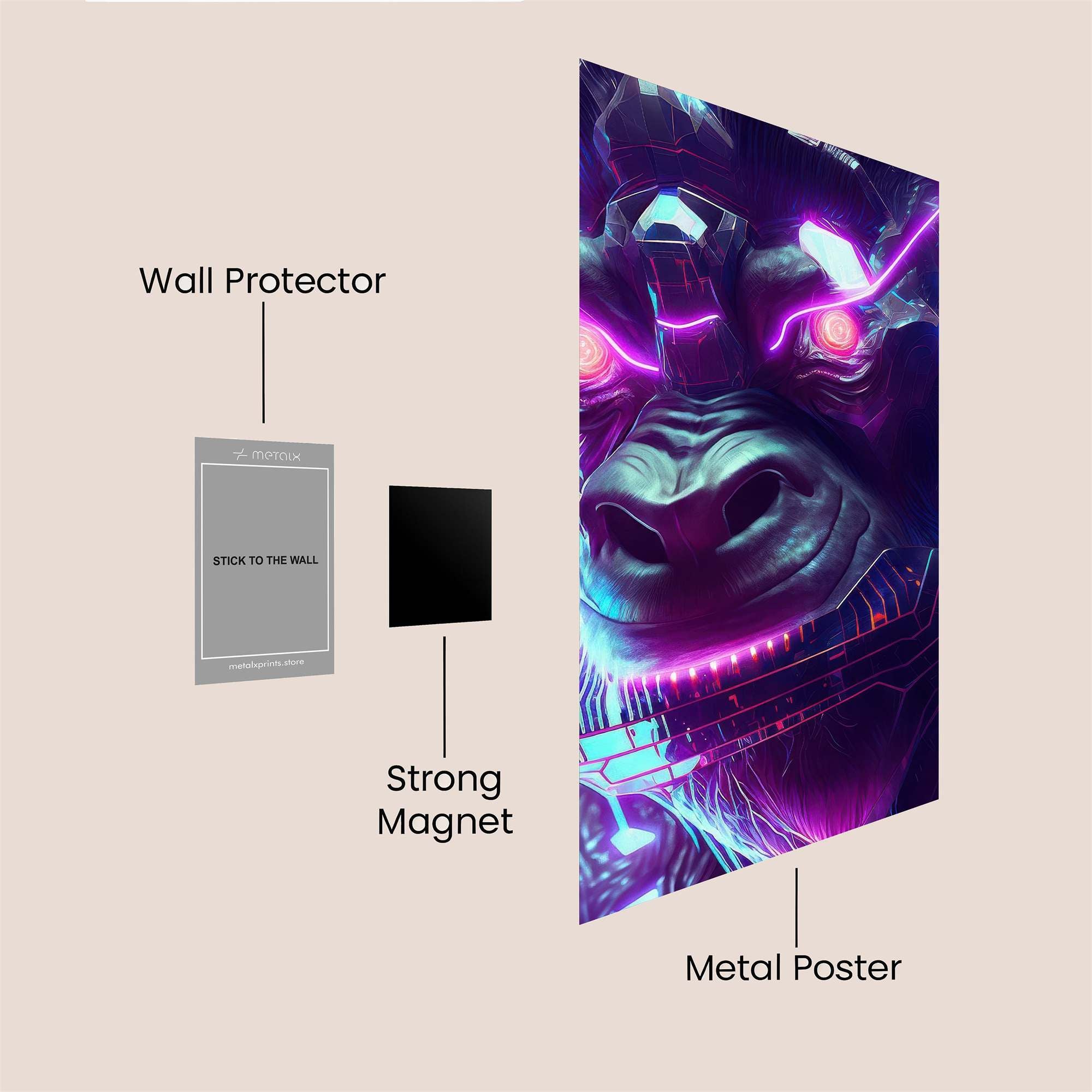 CyberApe Futuristic Safe Wall Magnetic / M