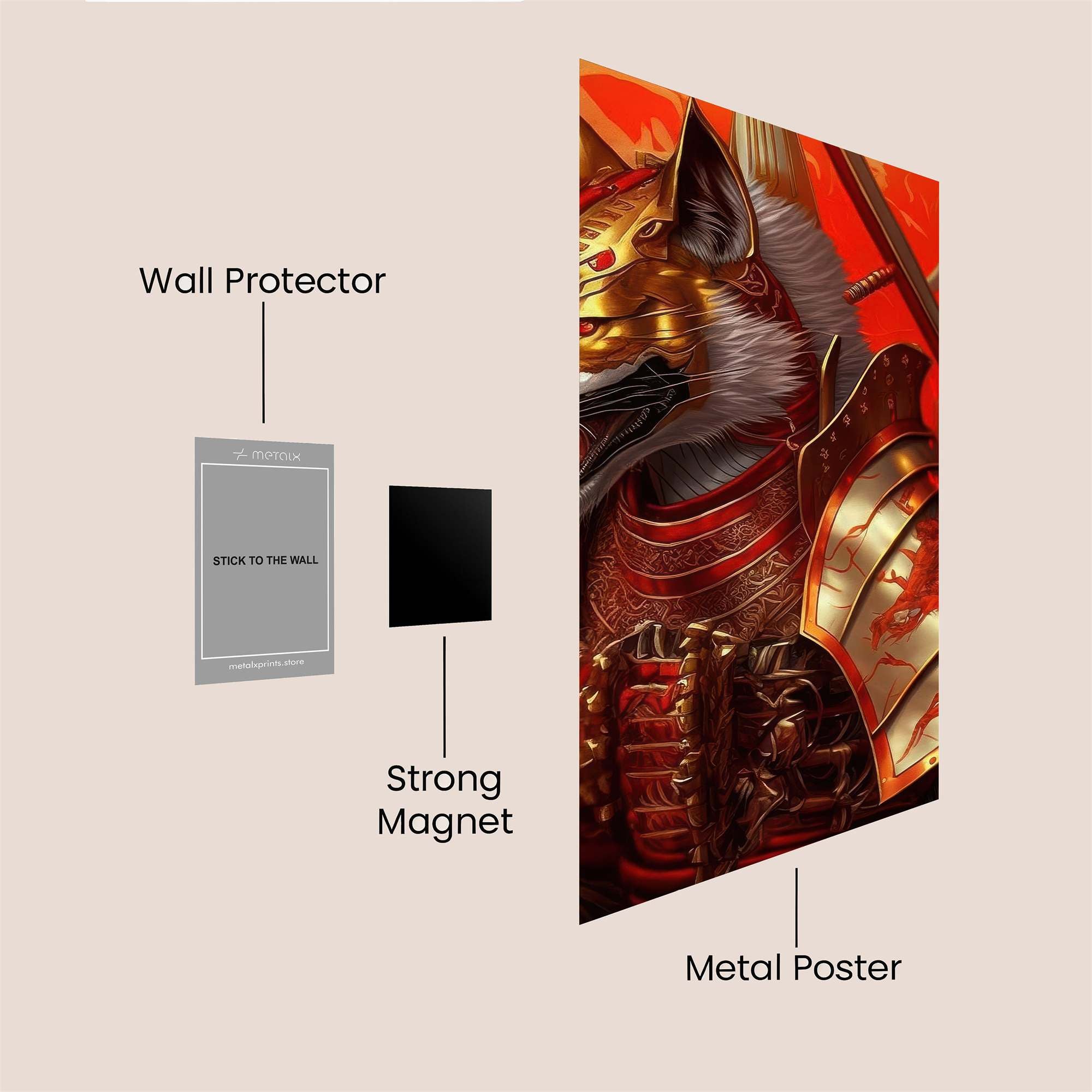 Fox Warrior Safe Wall Magnetic / M