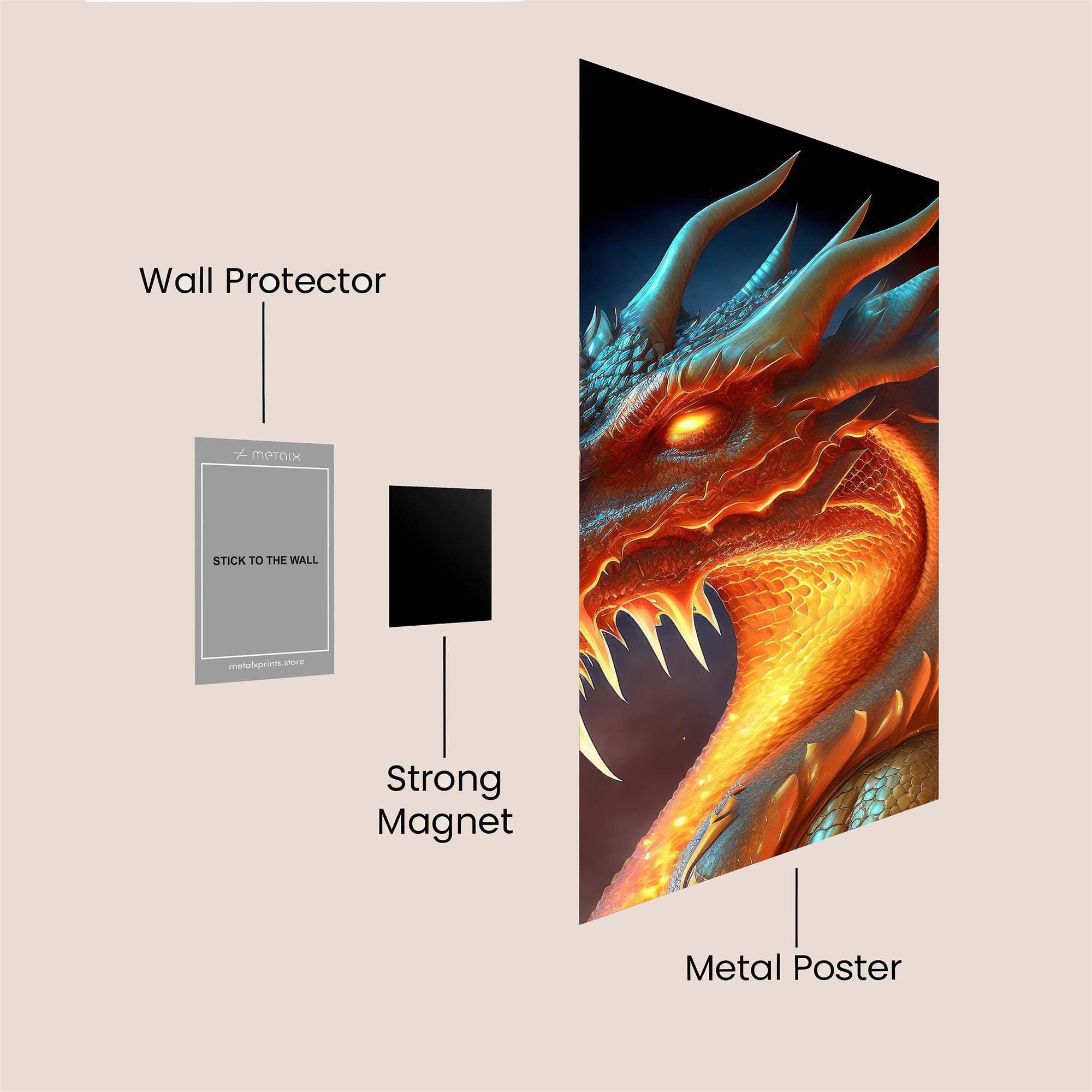 Dragon Inferno Safe Wall Magnetic / M