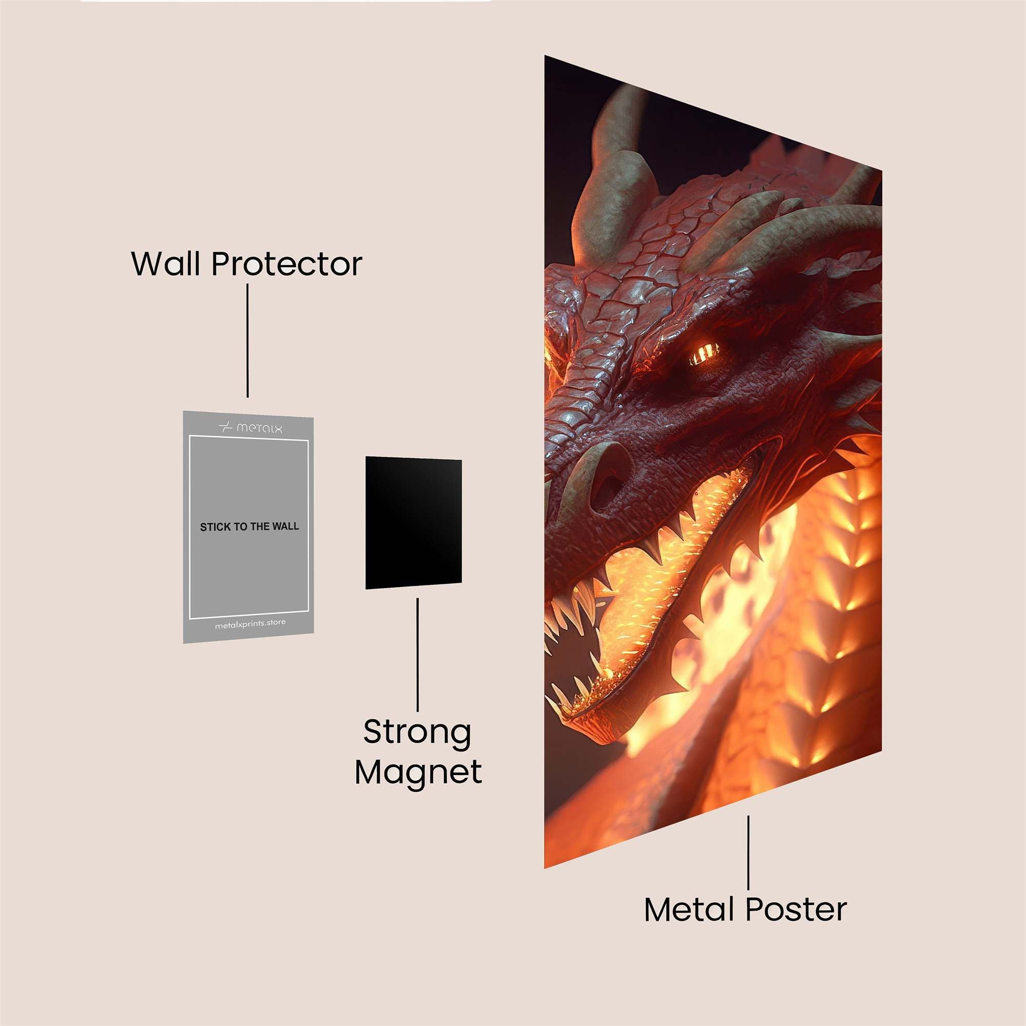 Dragon Fierce Safe Wall Magnetic / M