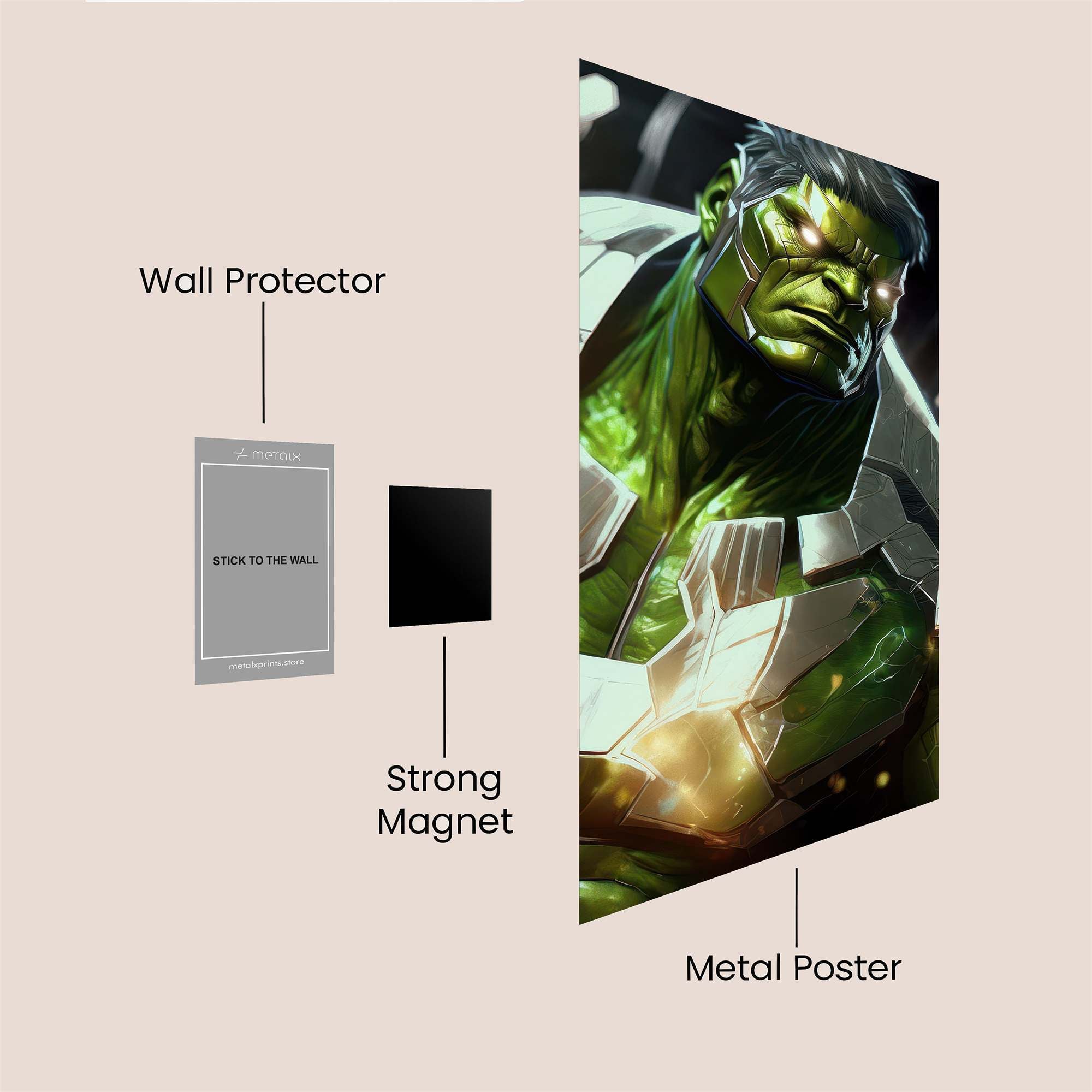 Hulk Resolute Safe Wall Magnetic / M