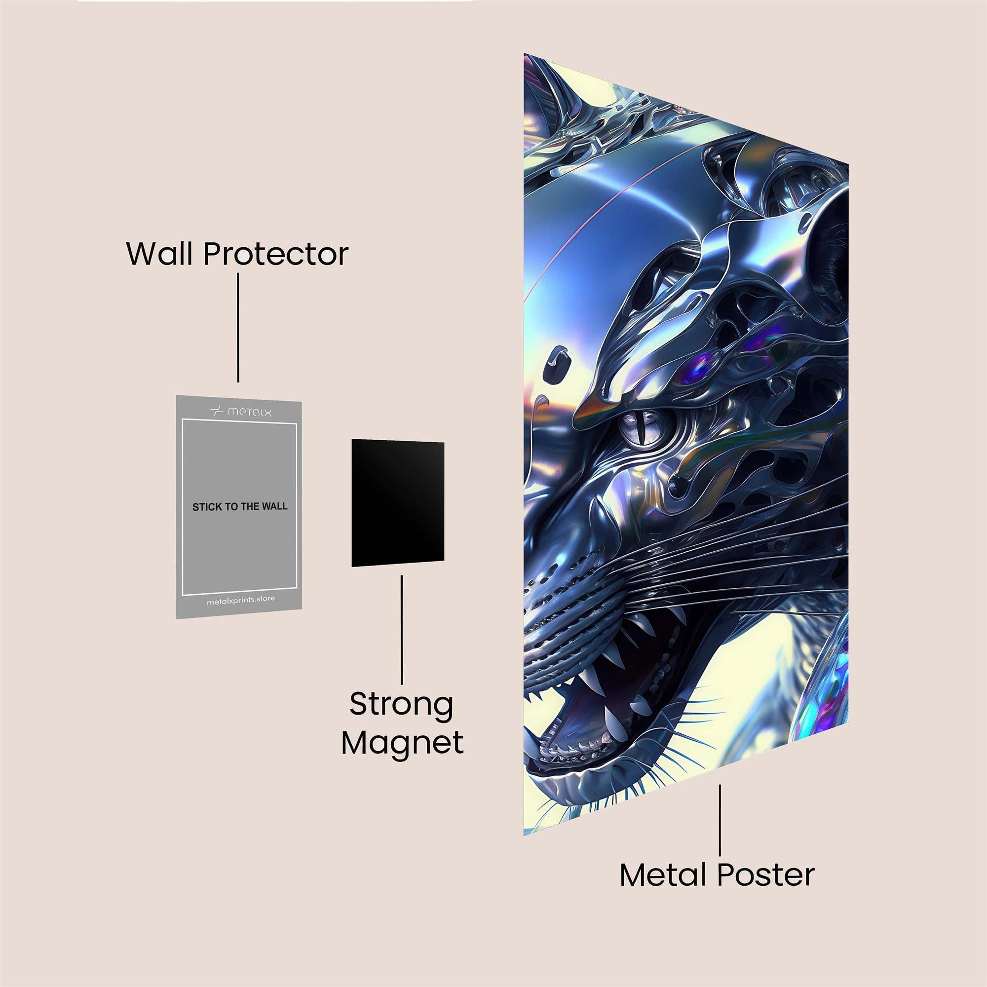Cyber Fury Safe Wall Magnetic / M