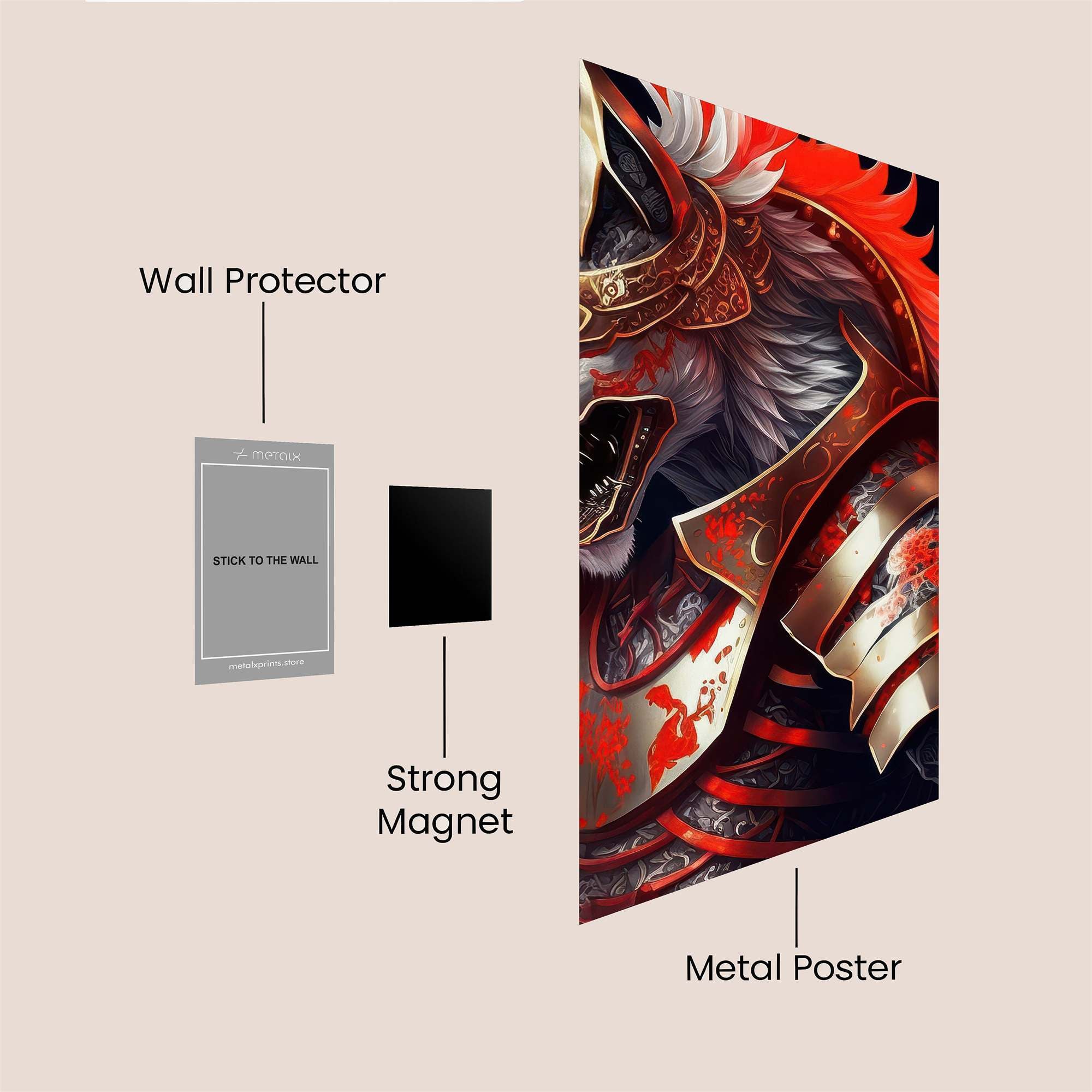 Warrior Wolf Safe Wall Magnetic / M