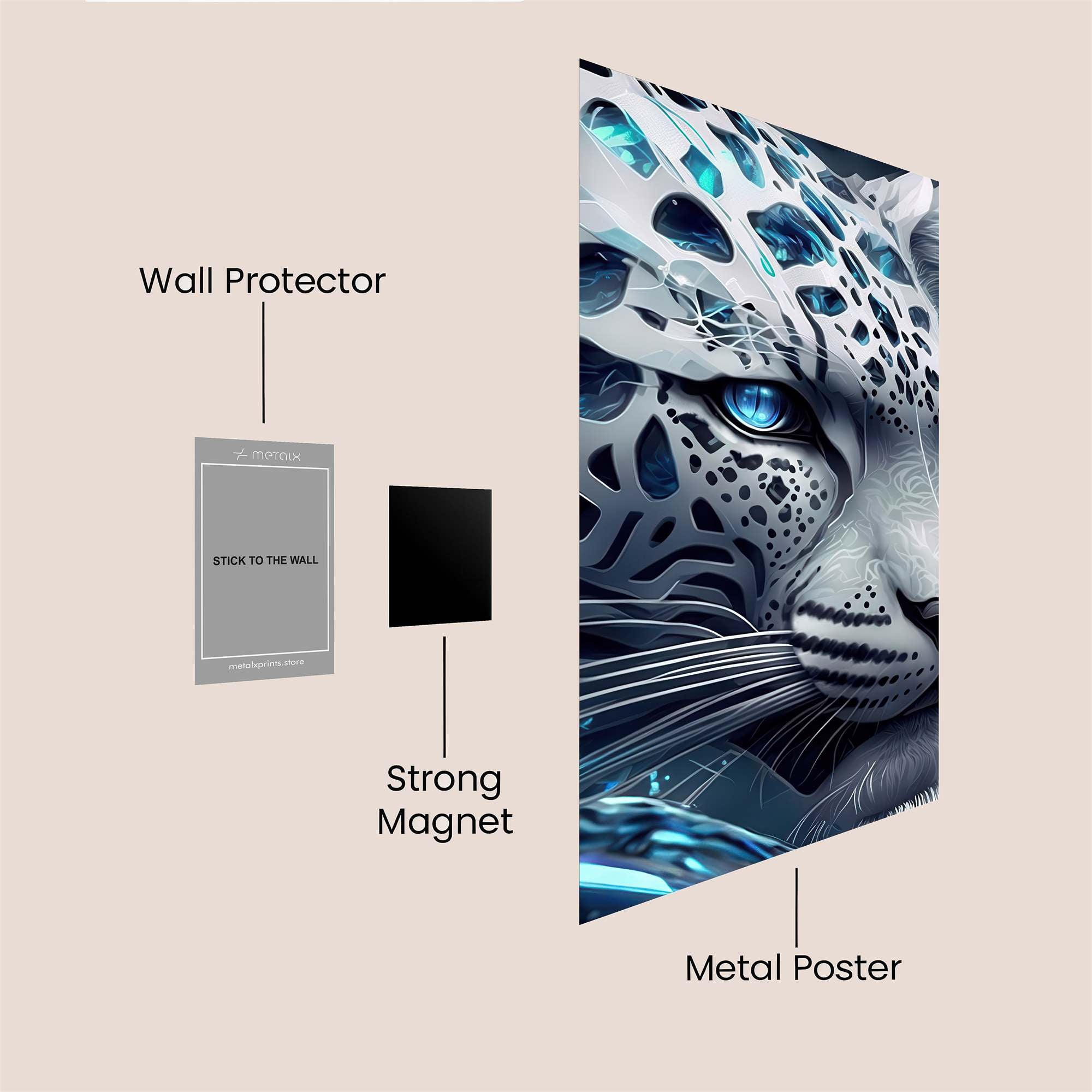 Leopard Elegance Safe Wall Magnetic / M