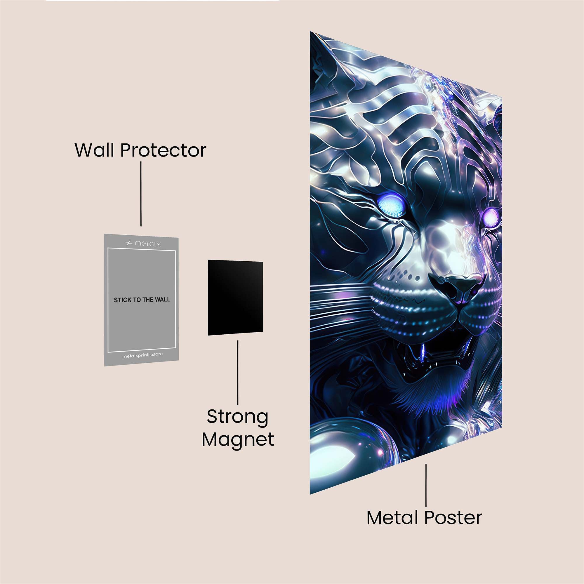 Cyber Serenity Safe Wall Magnetic / M