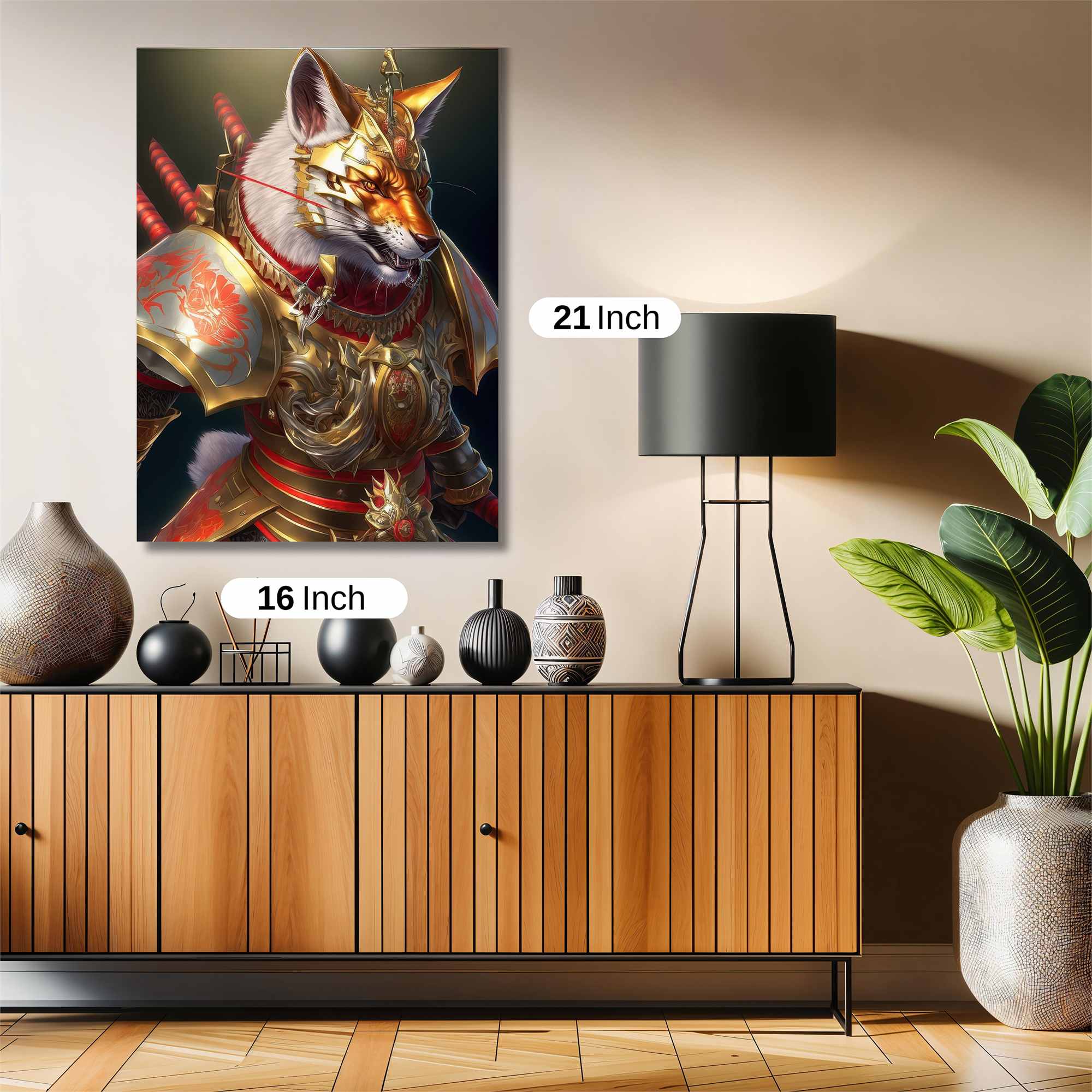 Samurai Fox Safe Wall Magnetic / M