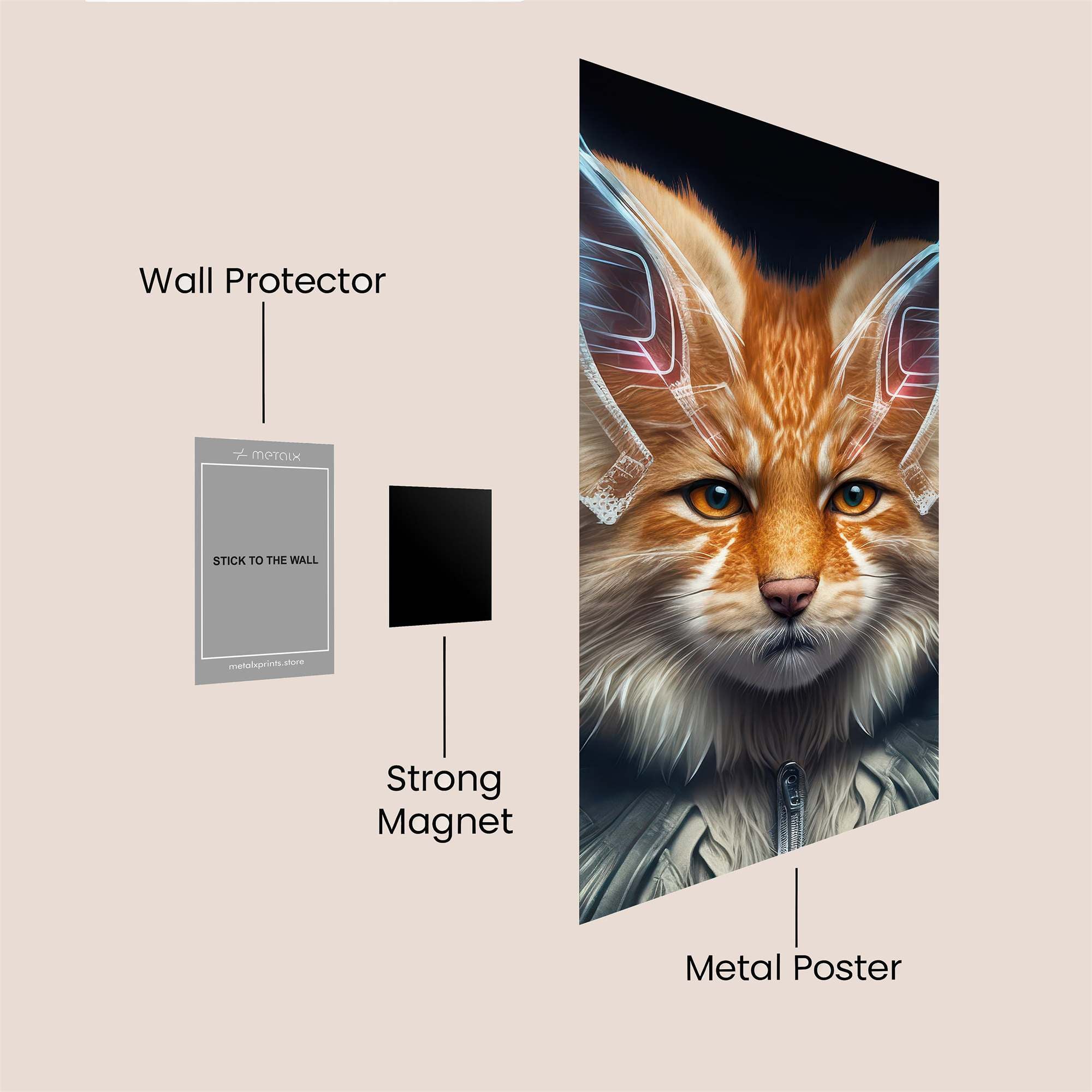 Cosmic Fox Safe Wall Magnetic / M