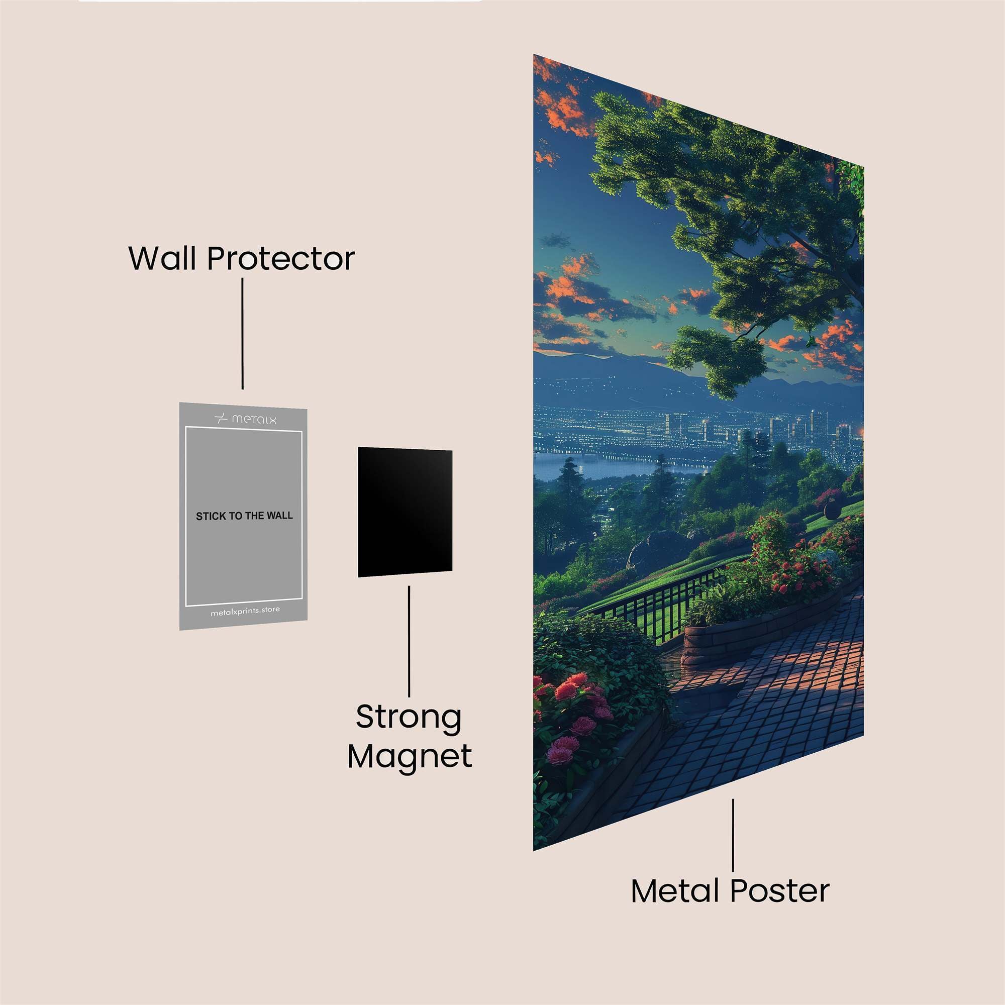 Sunset Serenity Safe Wall Magnetic / M