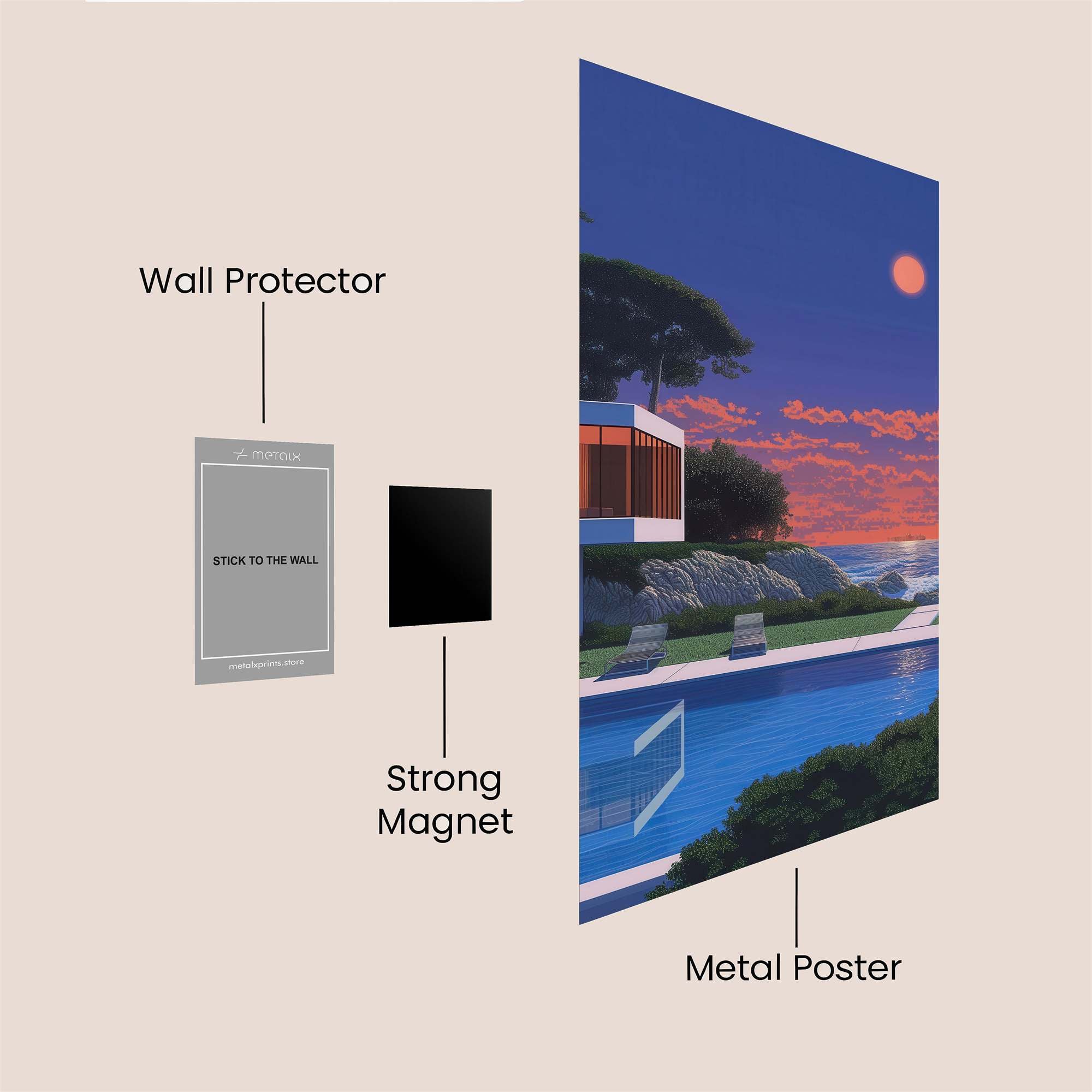Moonlit Serenity Safe Wall Magnetic / M