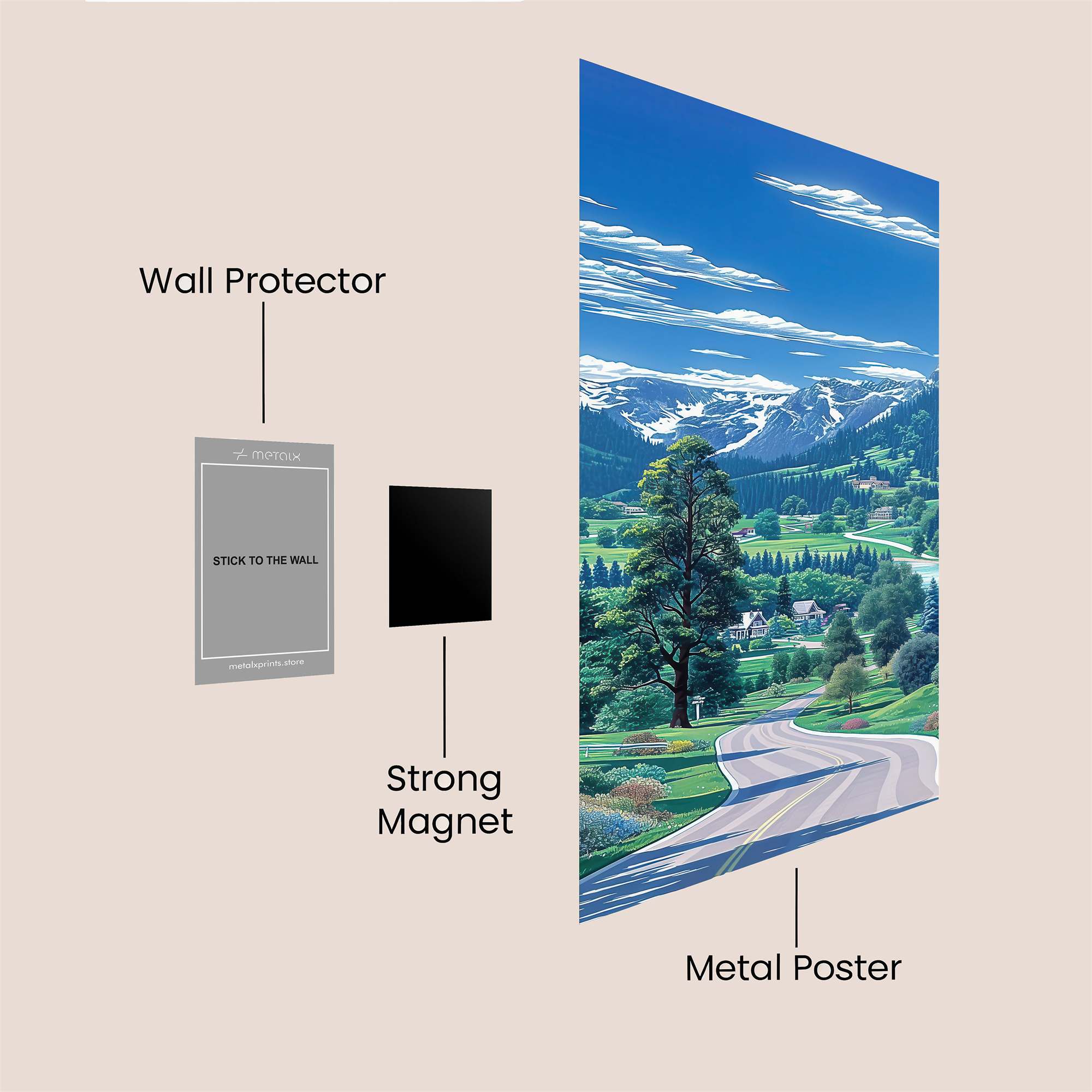 Mountain Serenity Safe Wall Magnetic / M