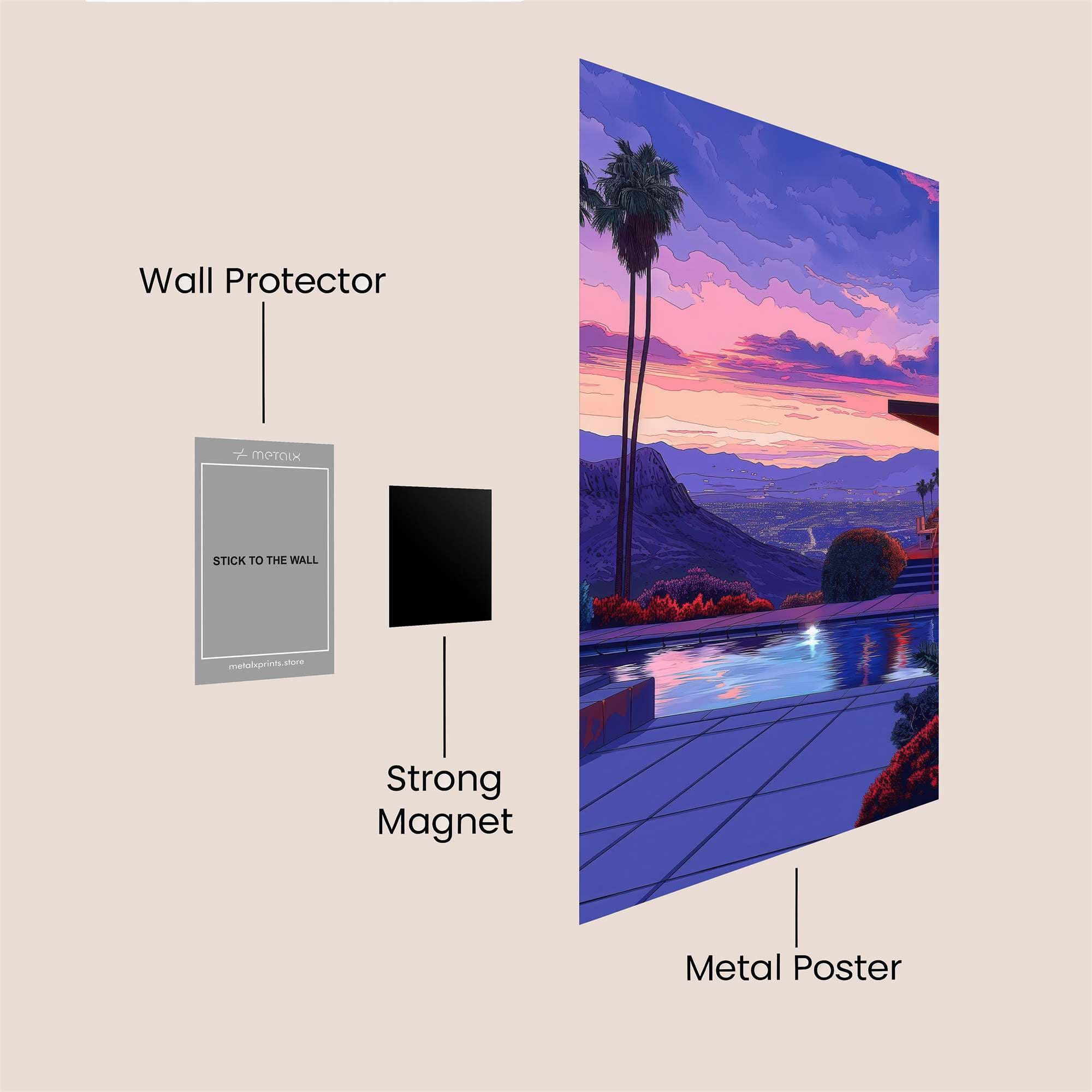 Desert Tranquility Safe Wall Magnetic / M