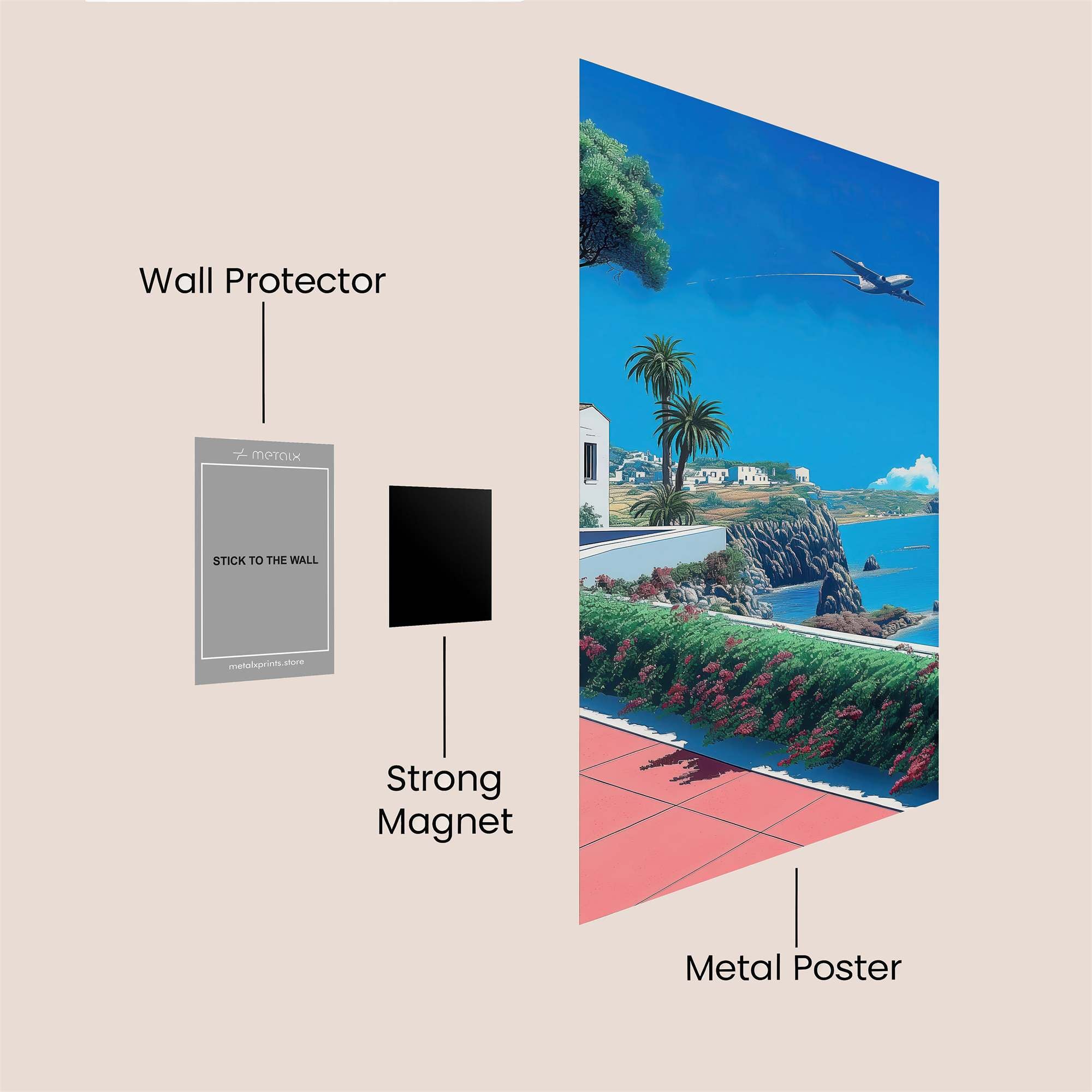 Coastal Serenity Safe Wall Magnetic / M