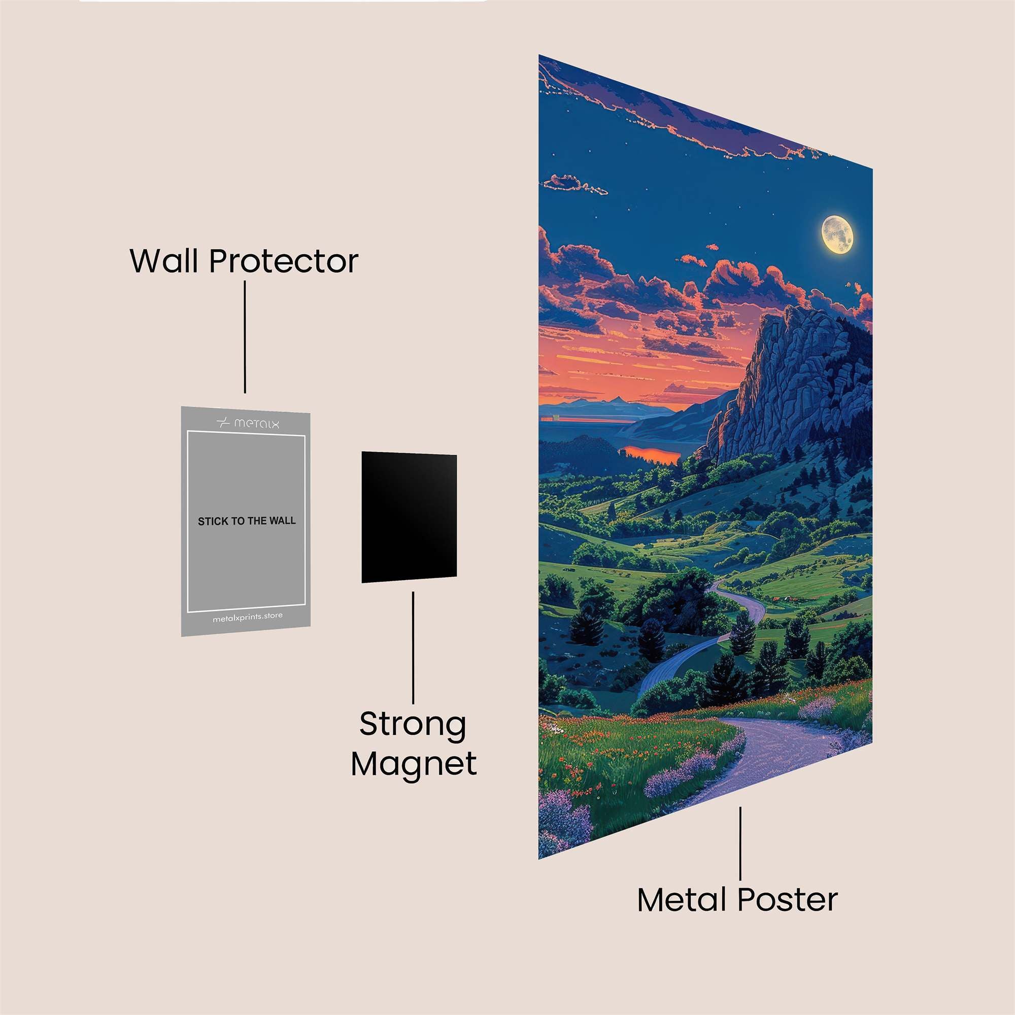 Moonlit Serenity Safe Wall Magnetic / M