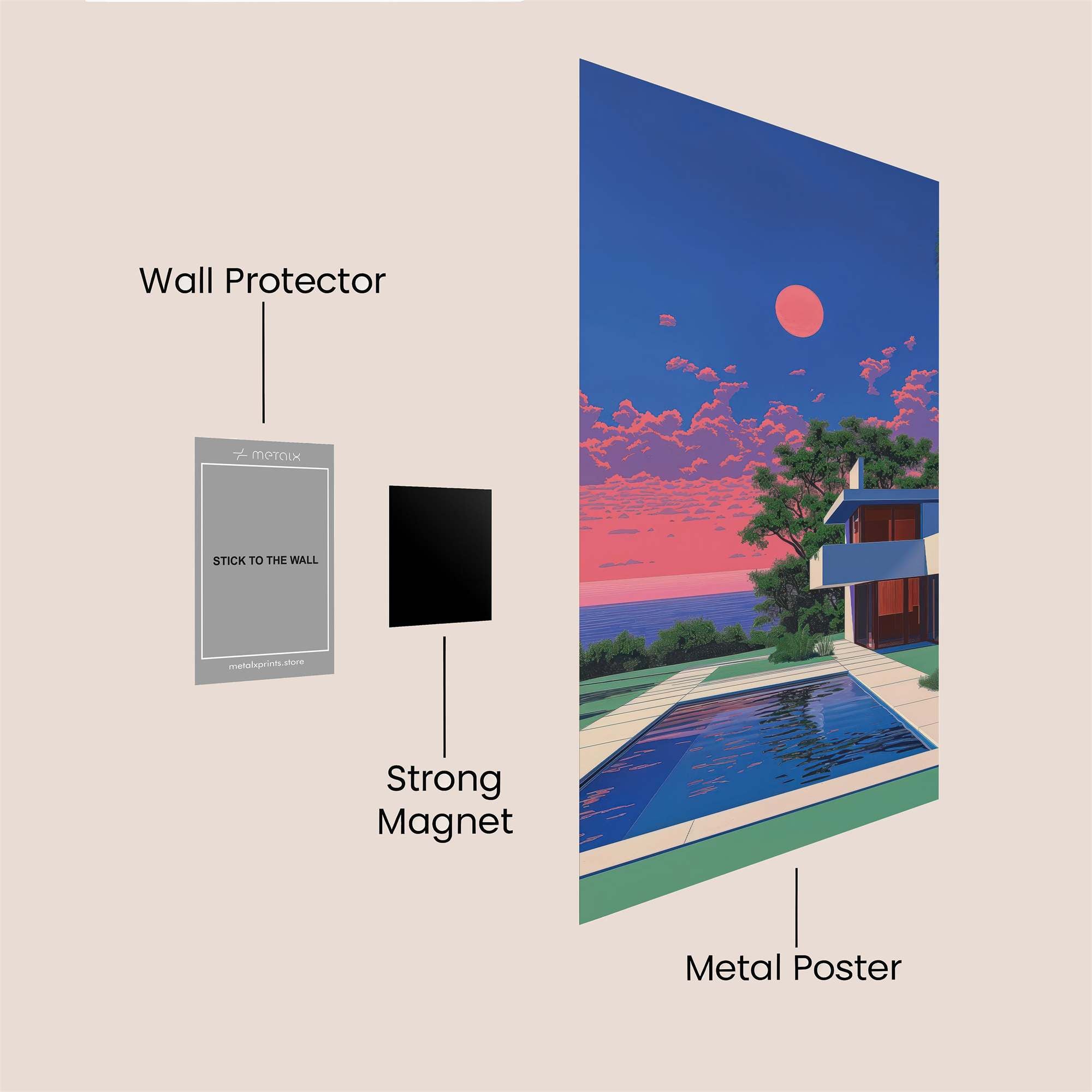 Sunset Serenity Safe Wall Magnetic / M