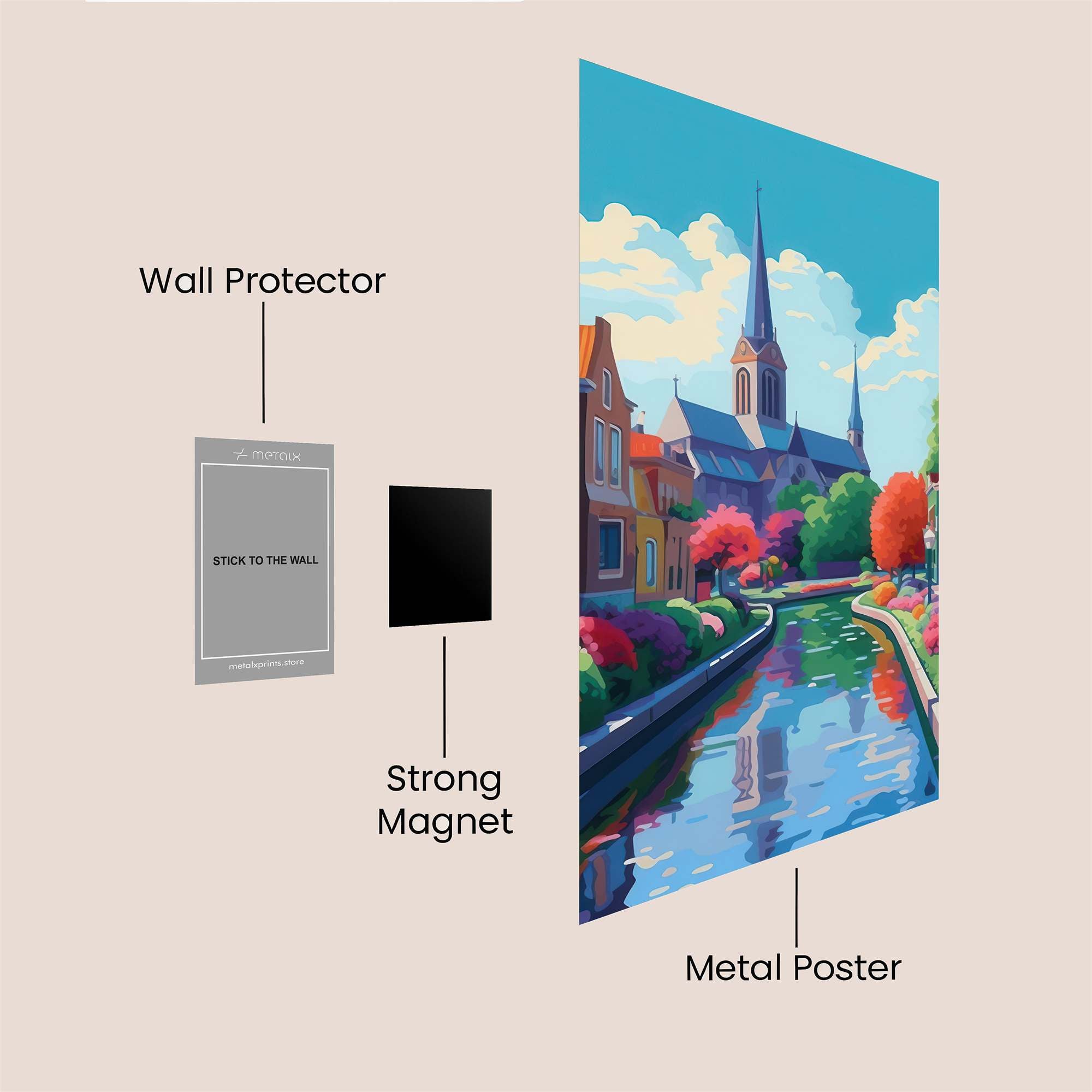 Utrecht Serene Safe Wall Magnetic / M