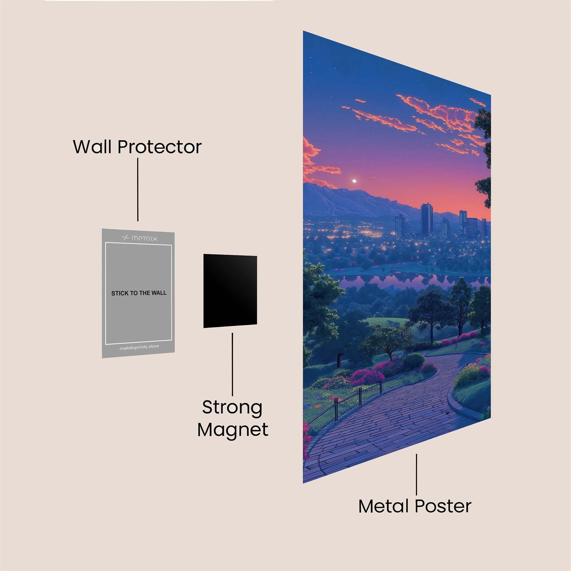 Sunset Serenity Safe Wall Magnetic / M