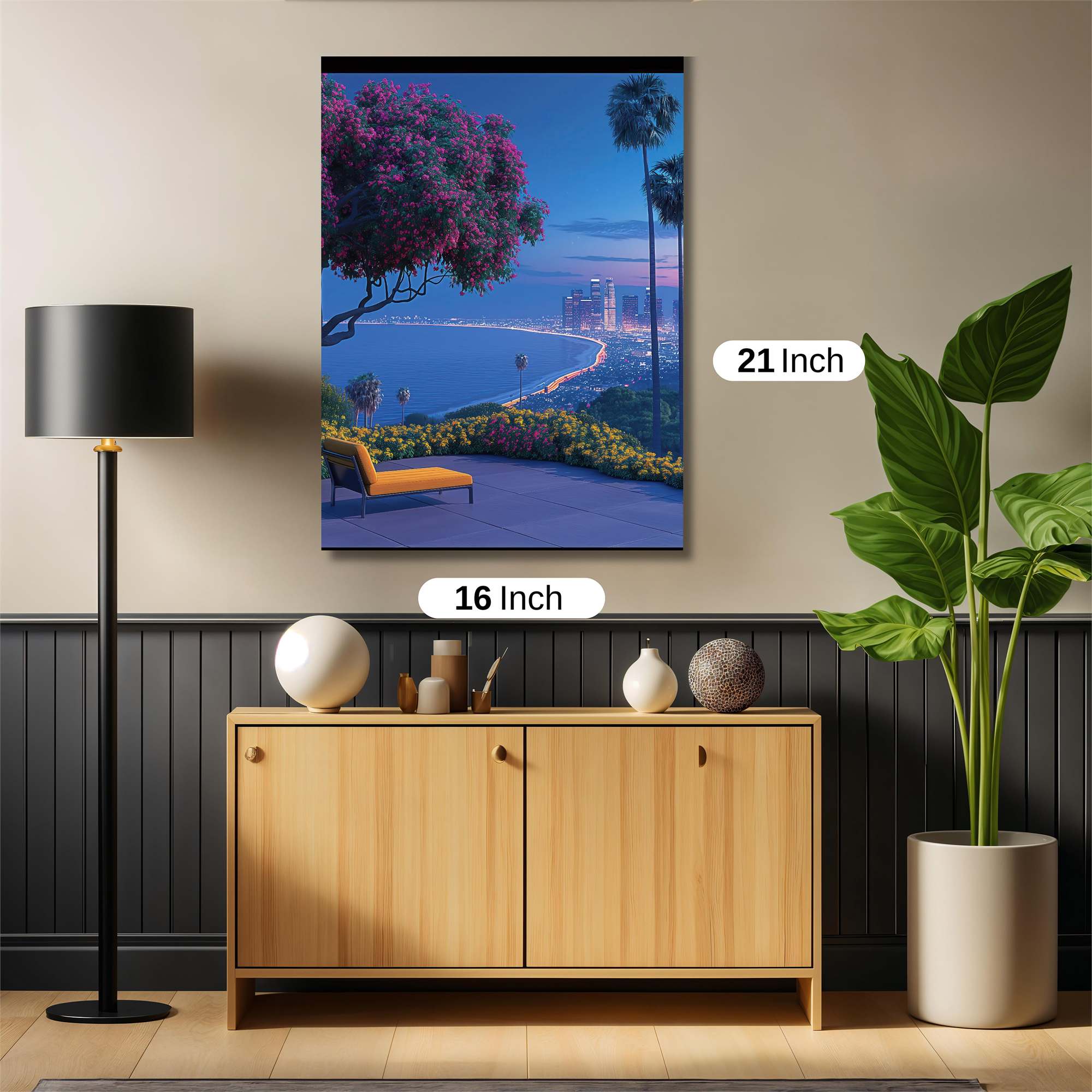 Cityscape Tranquil Safe Wall Magnetic / M