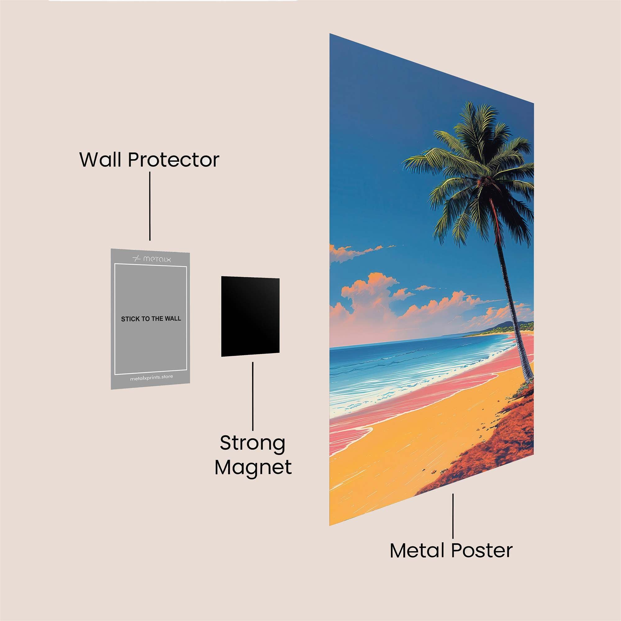 Tropical Tranquility Safe Wall Magnetic / M