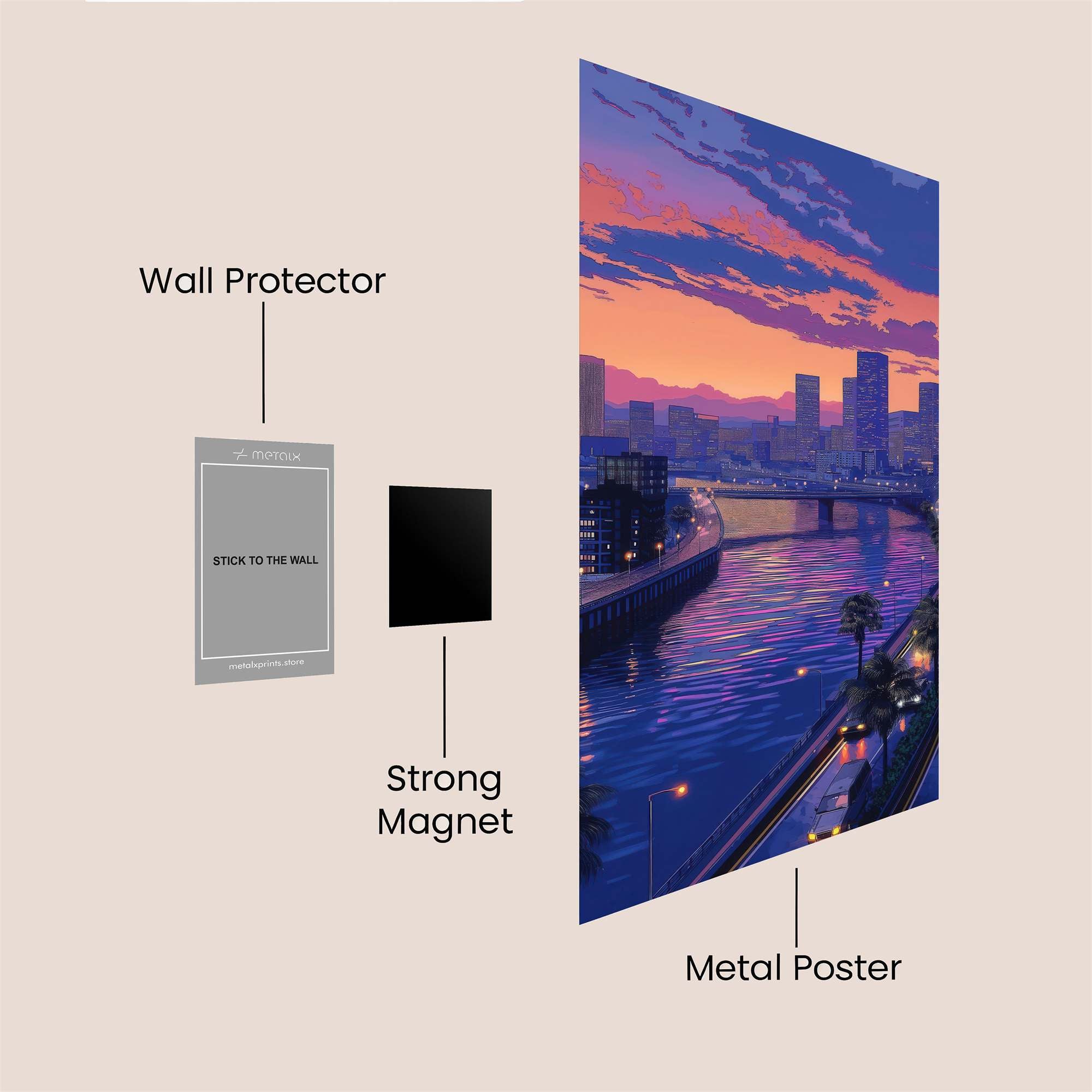 Tokyo Twilight Safe Wall Magnetic / M