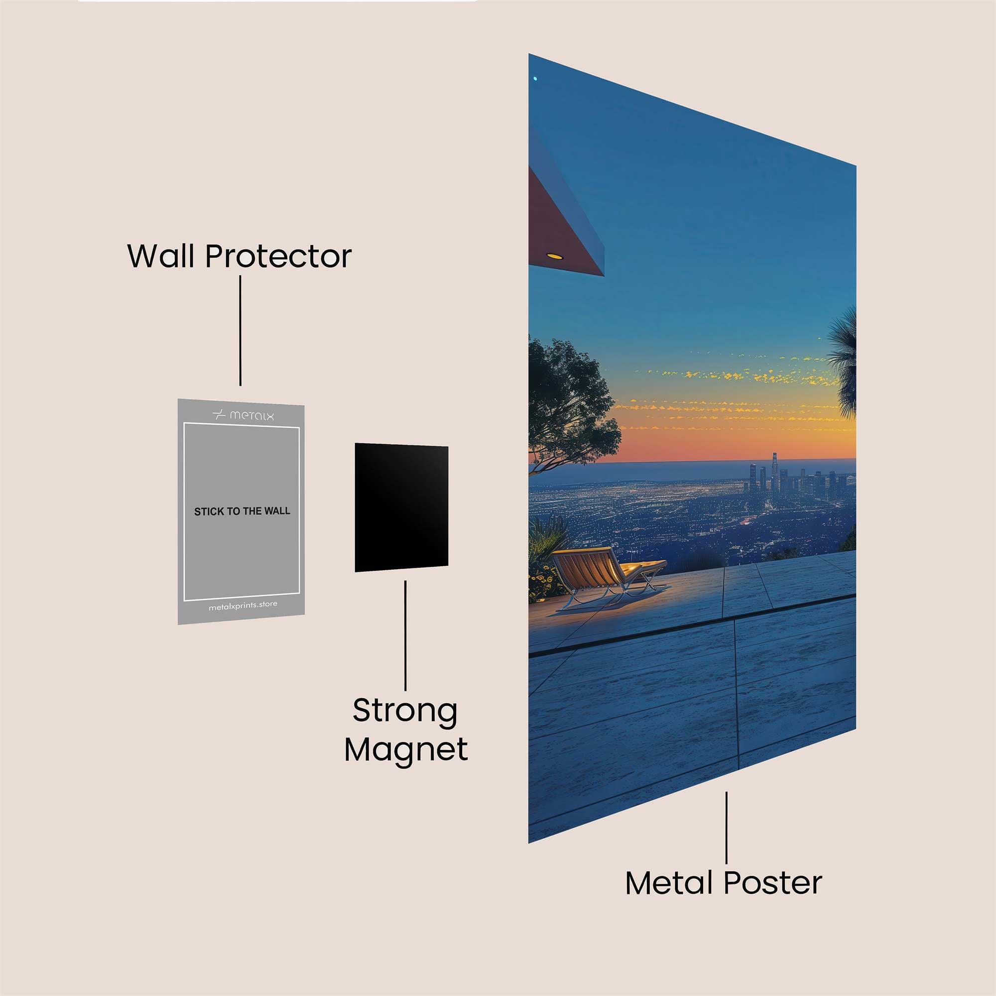 Sunset Serenity Safe Wall Magnetic / M