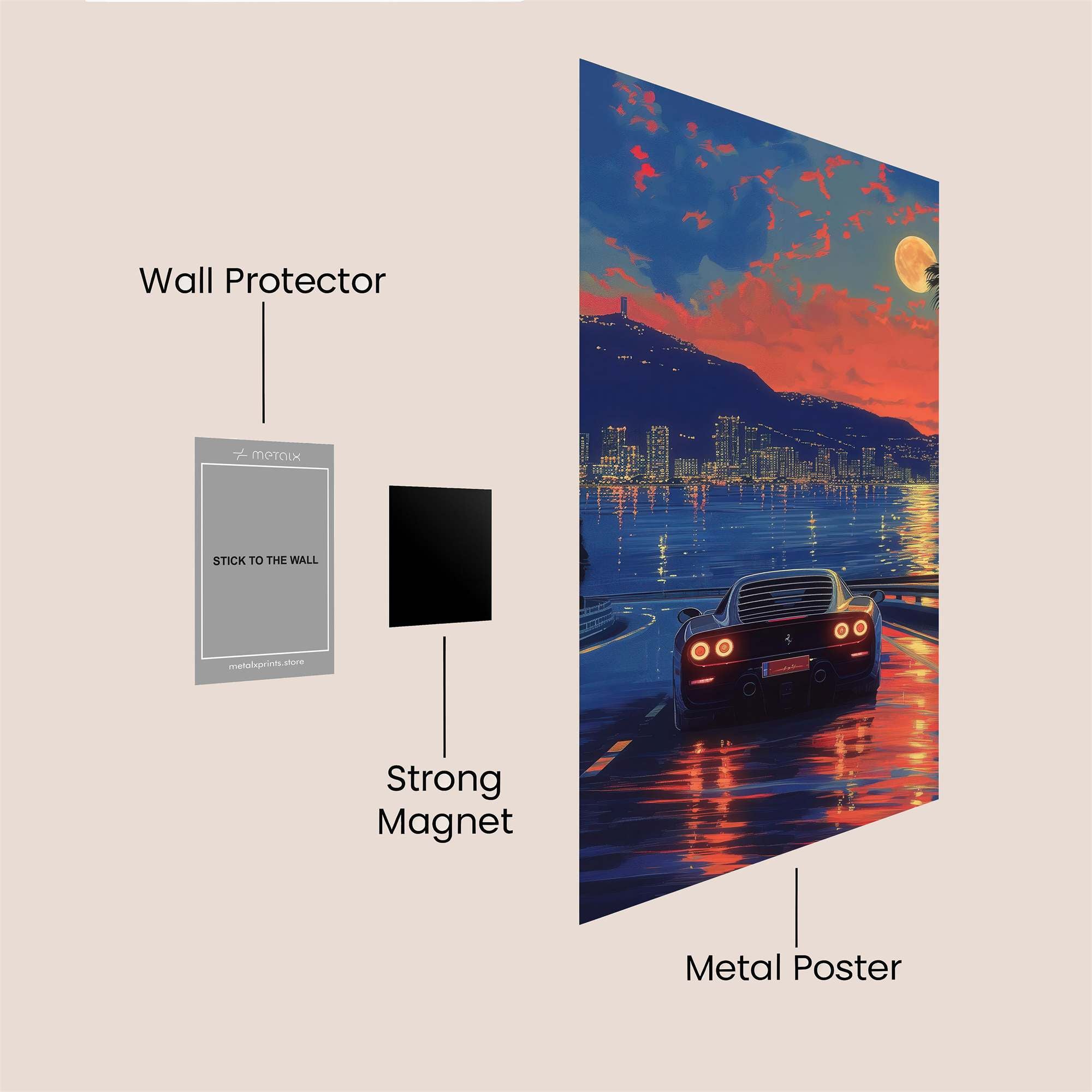 Supercar Serenity Safe Wall Magnetic / M