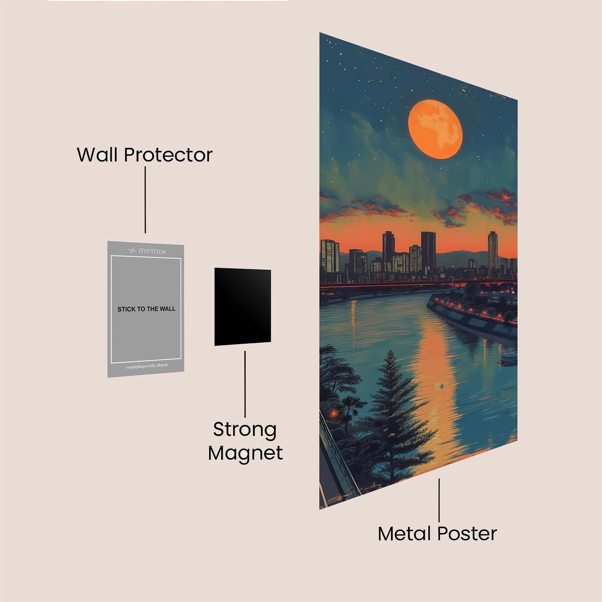 Moonlit Serenity Safe Wall Magnetic / M