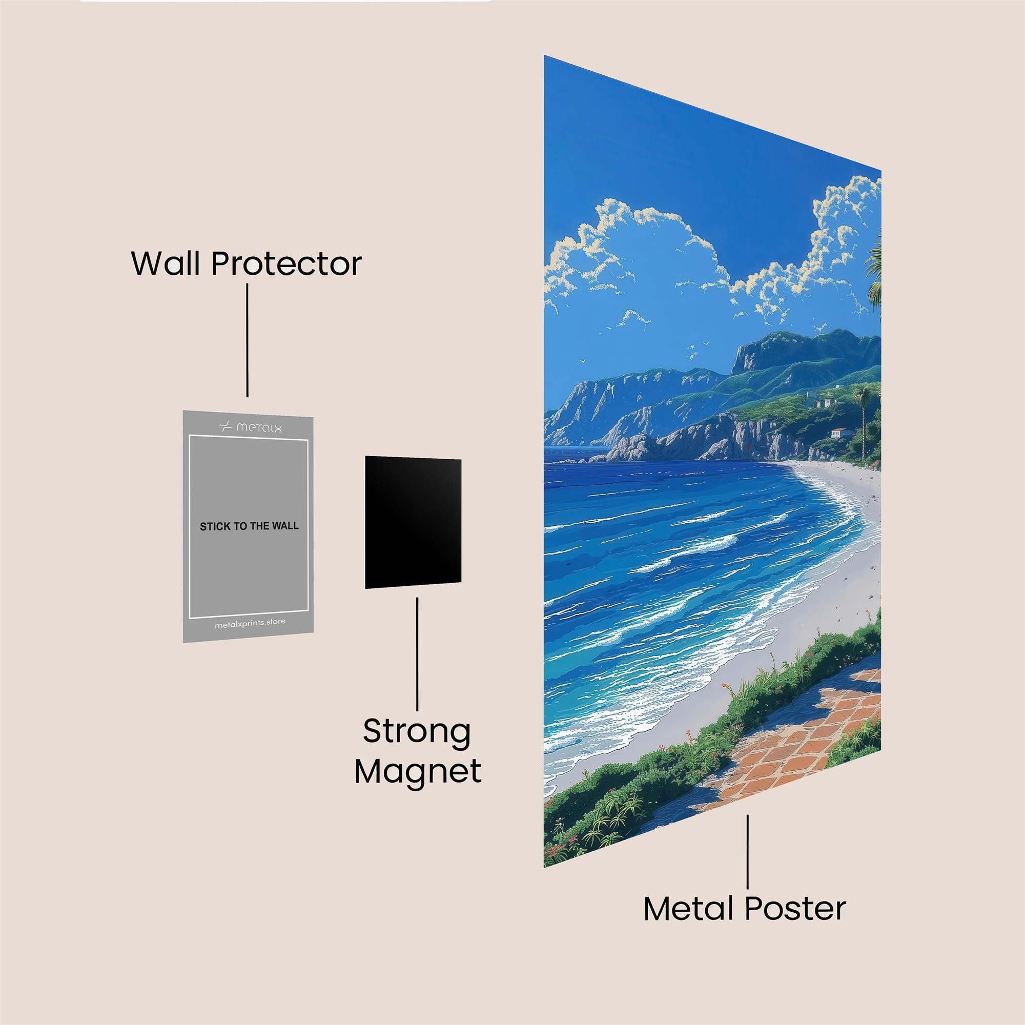Pacific Serenity Safe Wall Magnetic / M