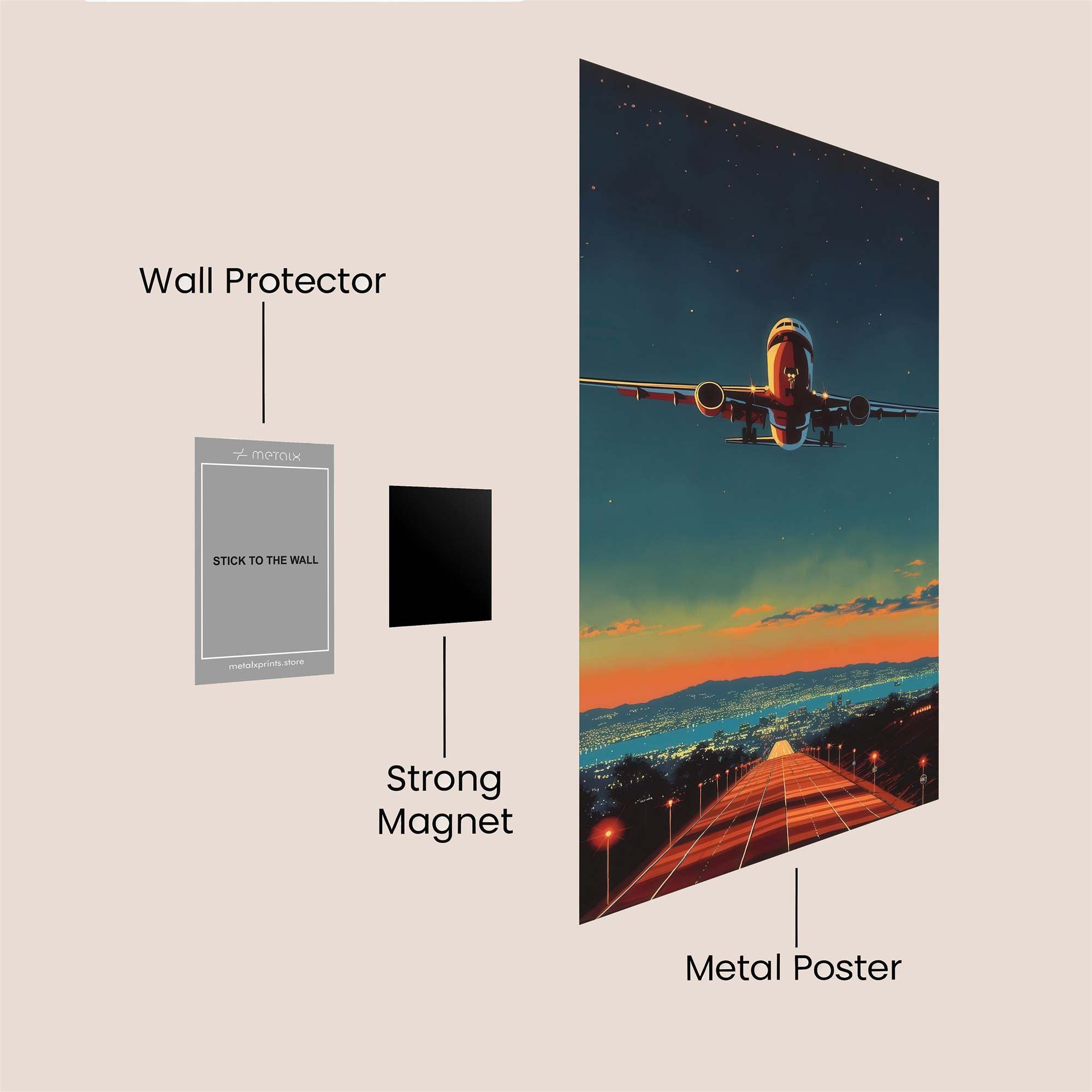 Flight Tranquility Safe Wall Magnetic / M