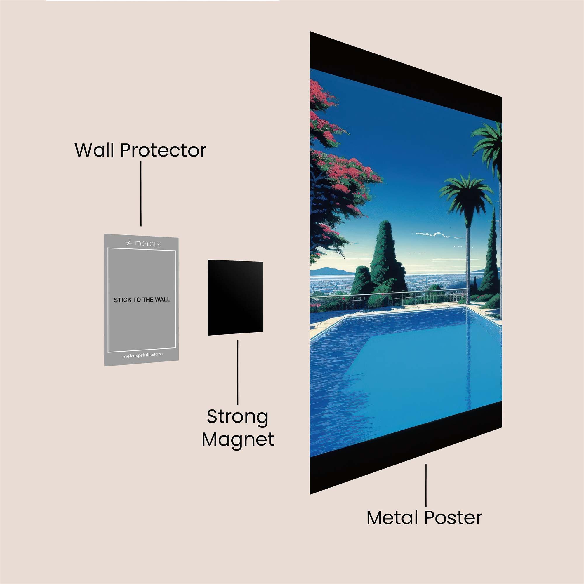Tropical Serenity Safe Wall Magnetic / M