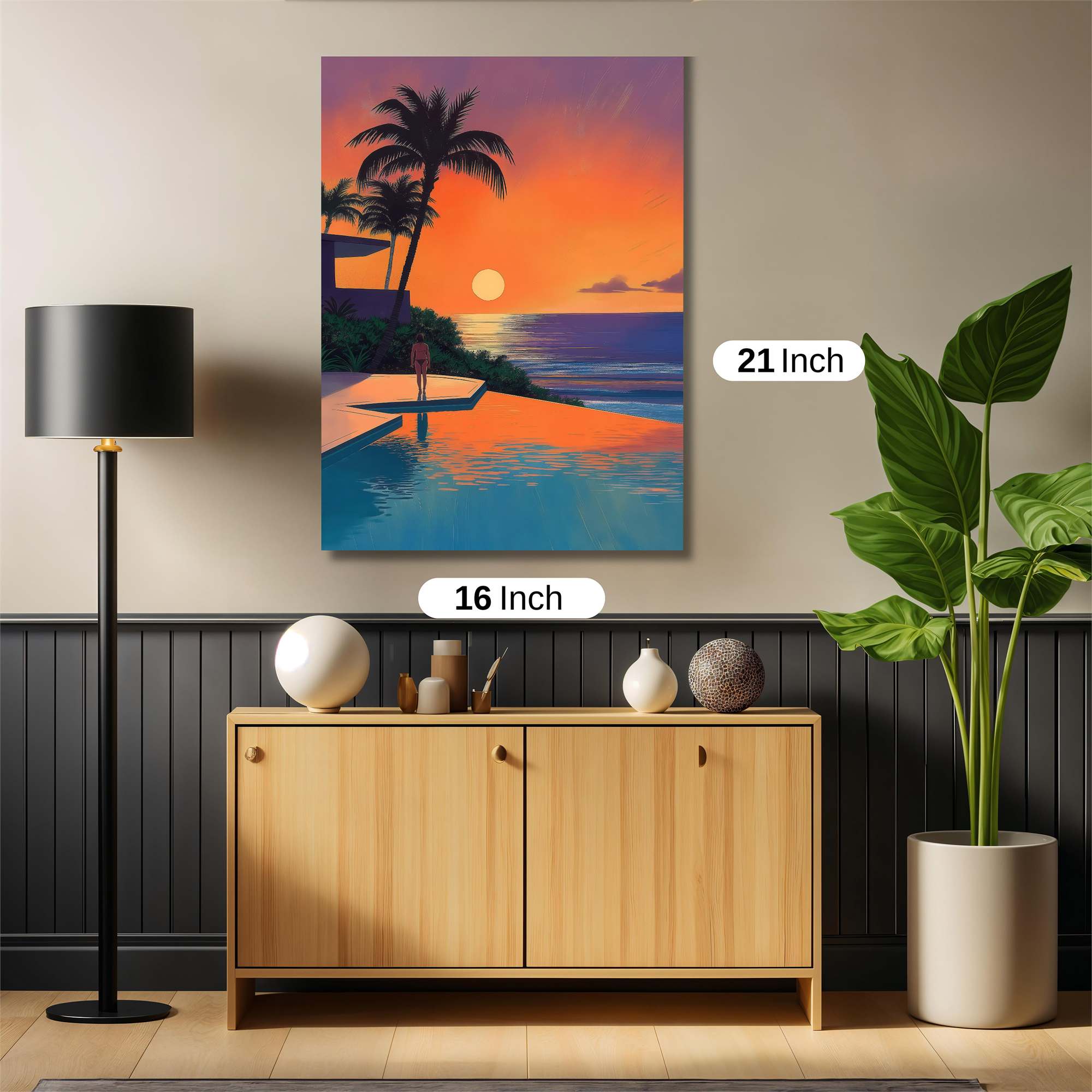 Sunset Serenity Safe Wall Magnetic / M