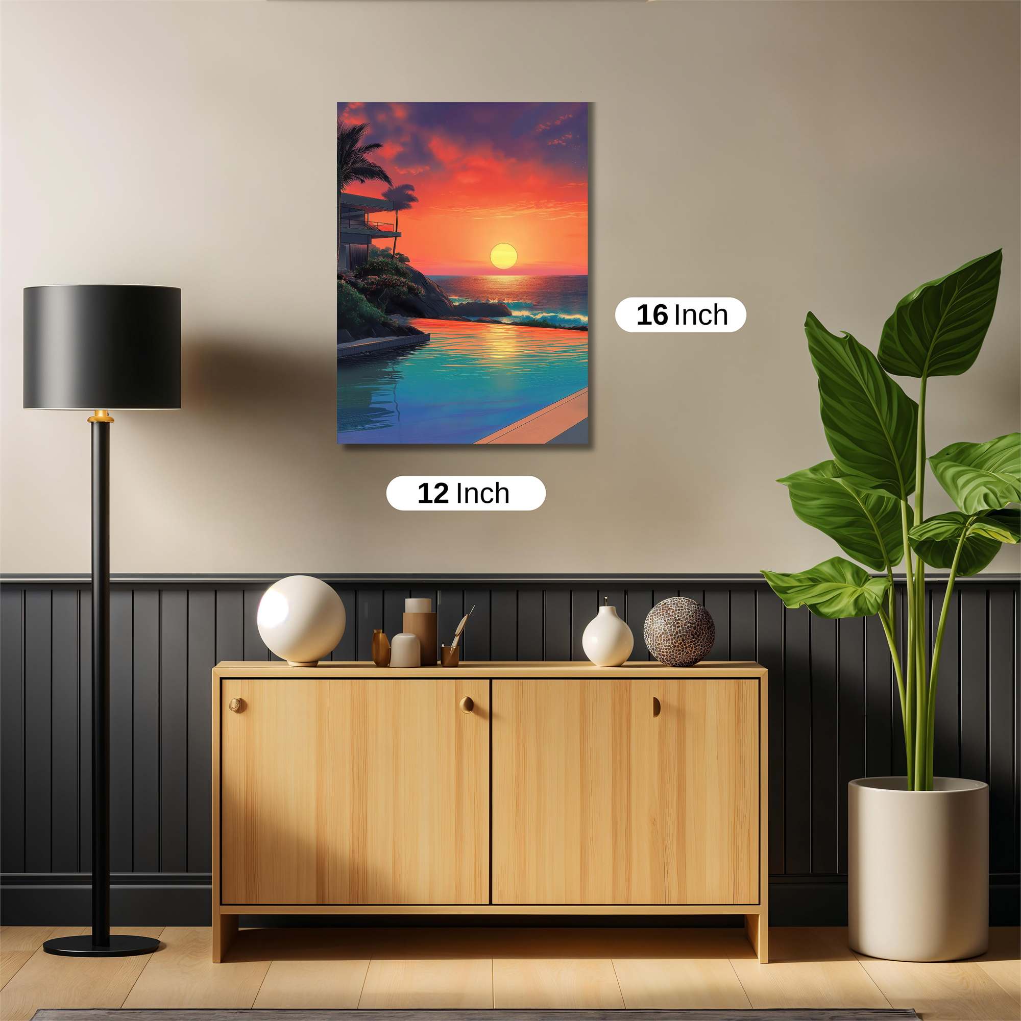 Sunset Serenity Safe Wall Magnetic / M