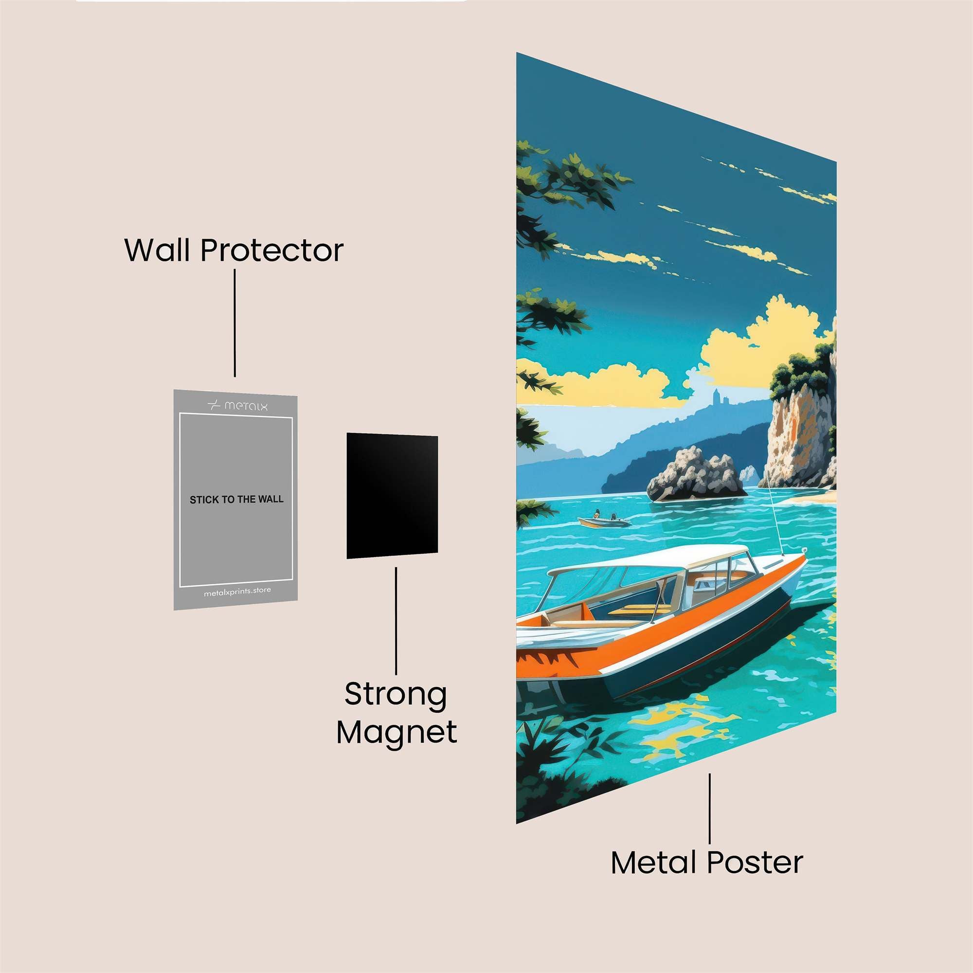 Seaside Serenity Safe Wall Magnetic / M