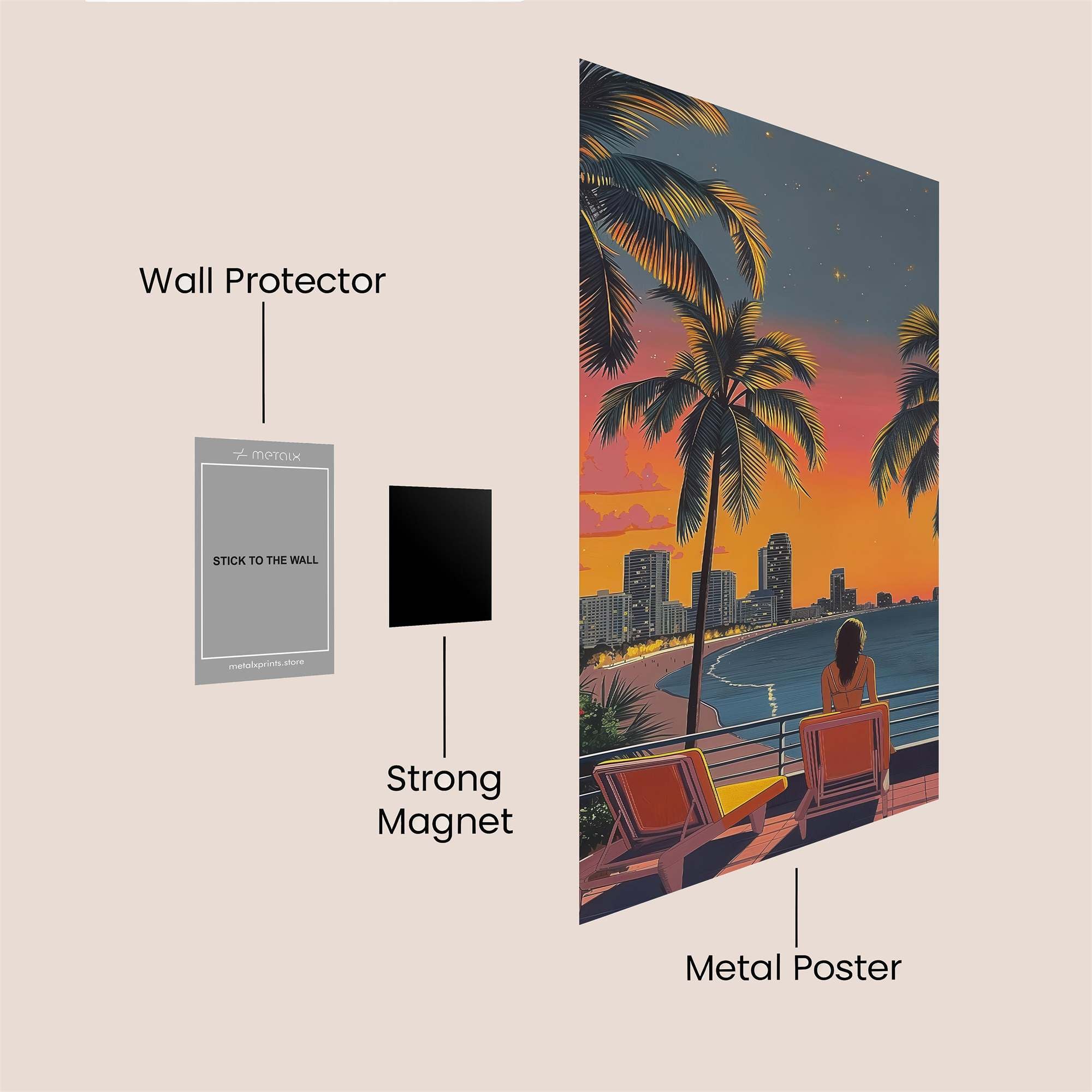 Moonlit Serenity Safe Wall Magnetic / M