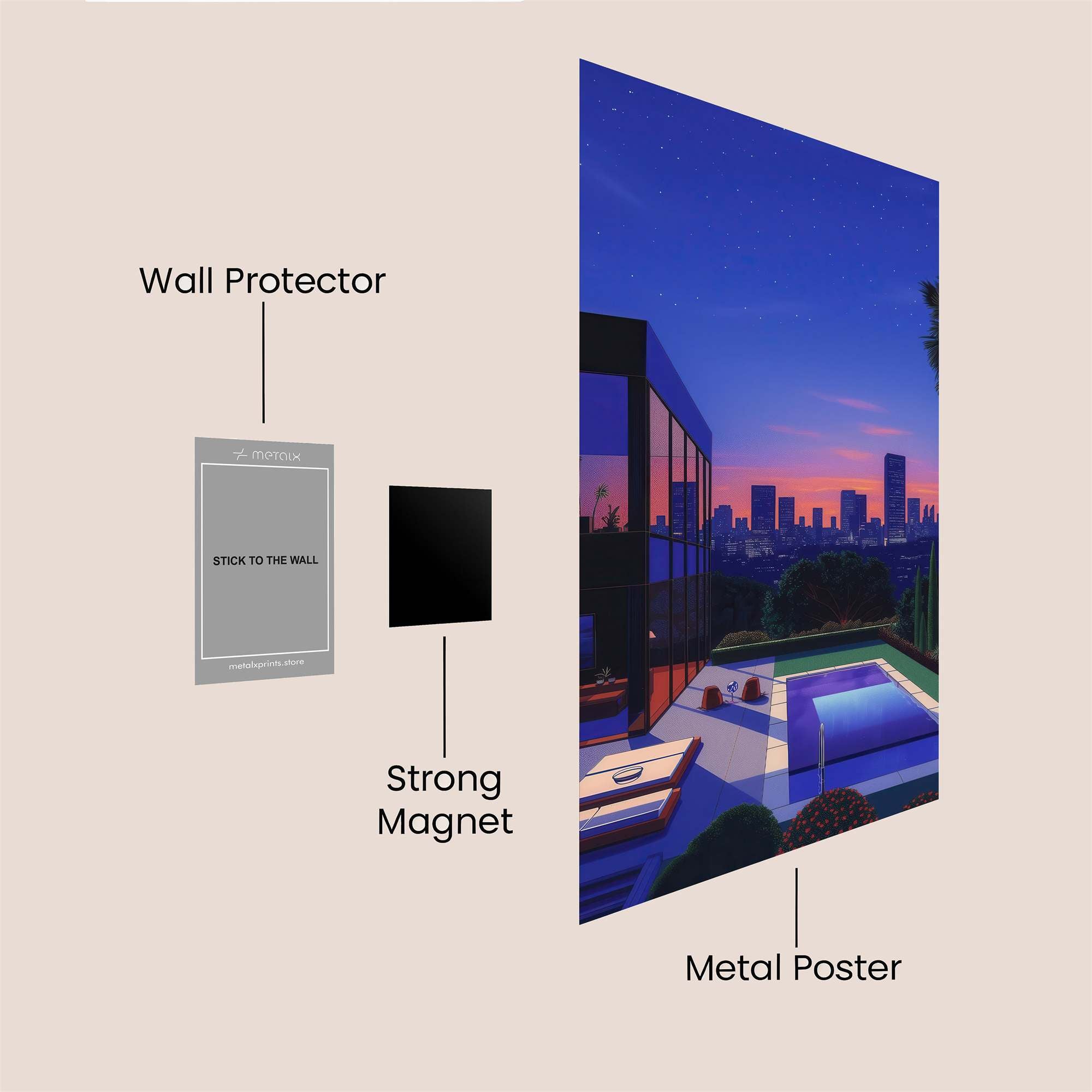 City Serenity Safe Wall Magnetic / M