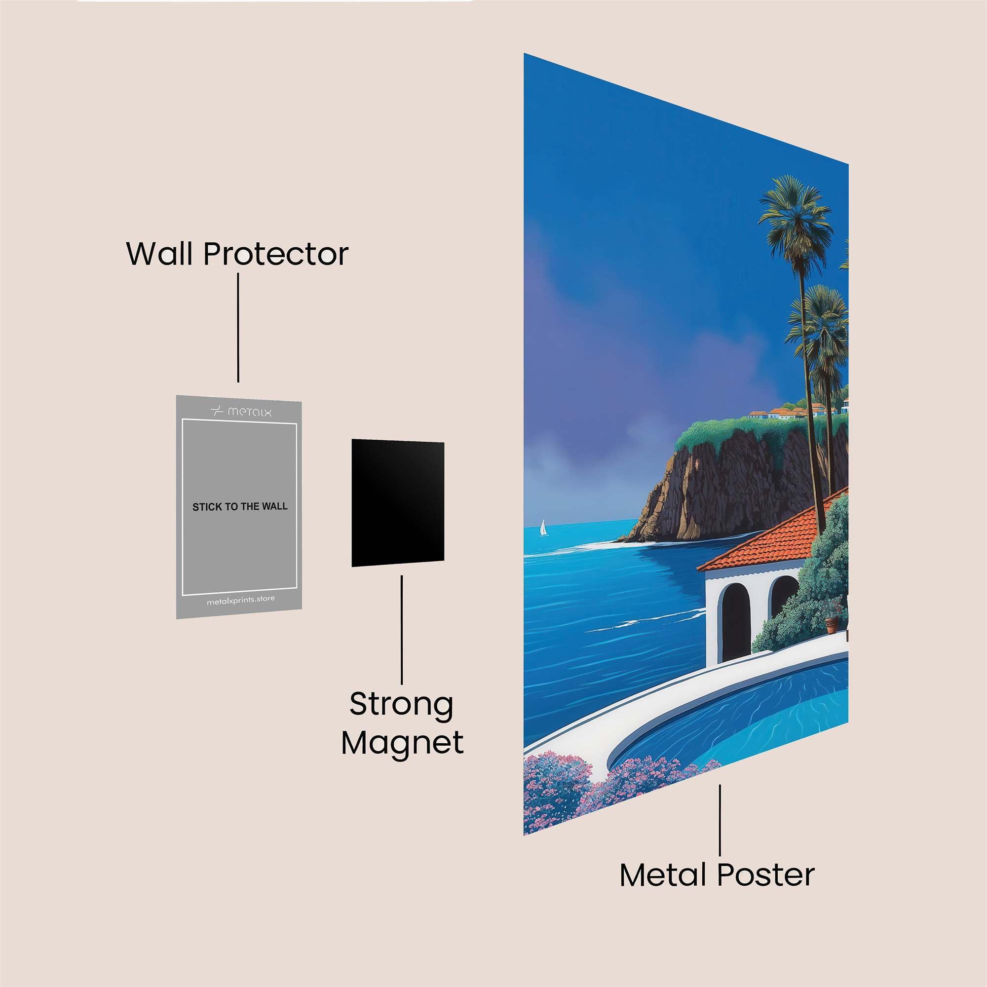 Coastal Serenity Safe Wall Magnetic / M