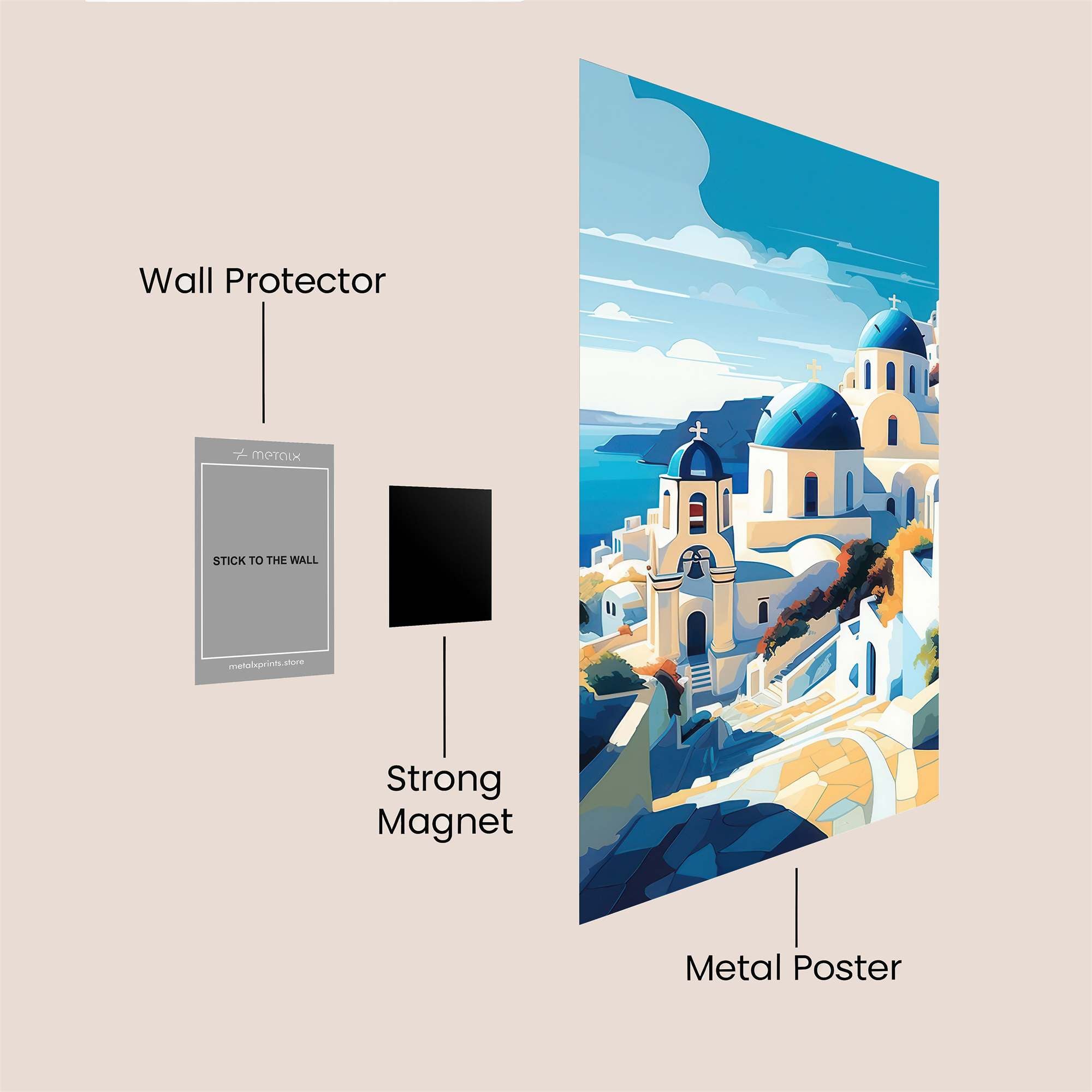Santorini Serenity Safe Wall Magnetic / M