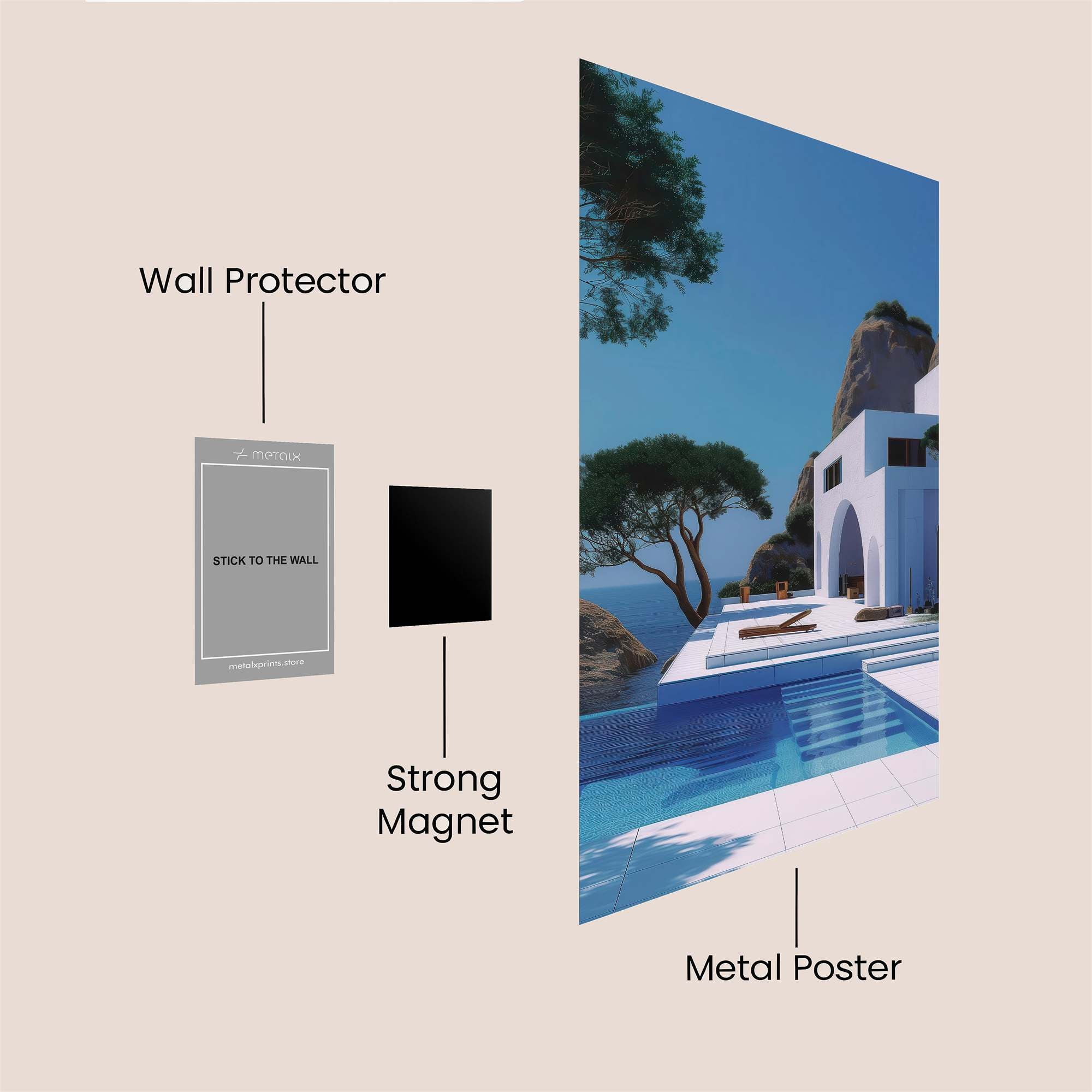 Seaside Serenity Safe Wall Magnetic / M