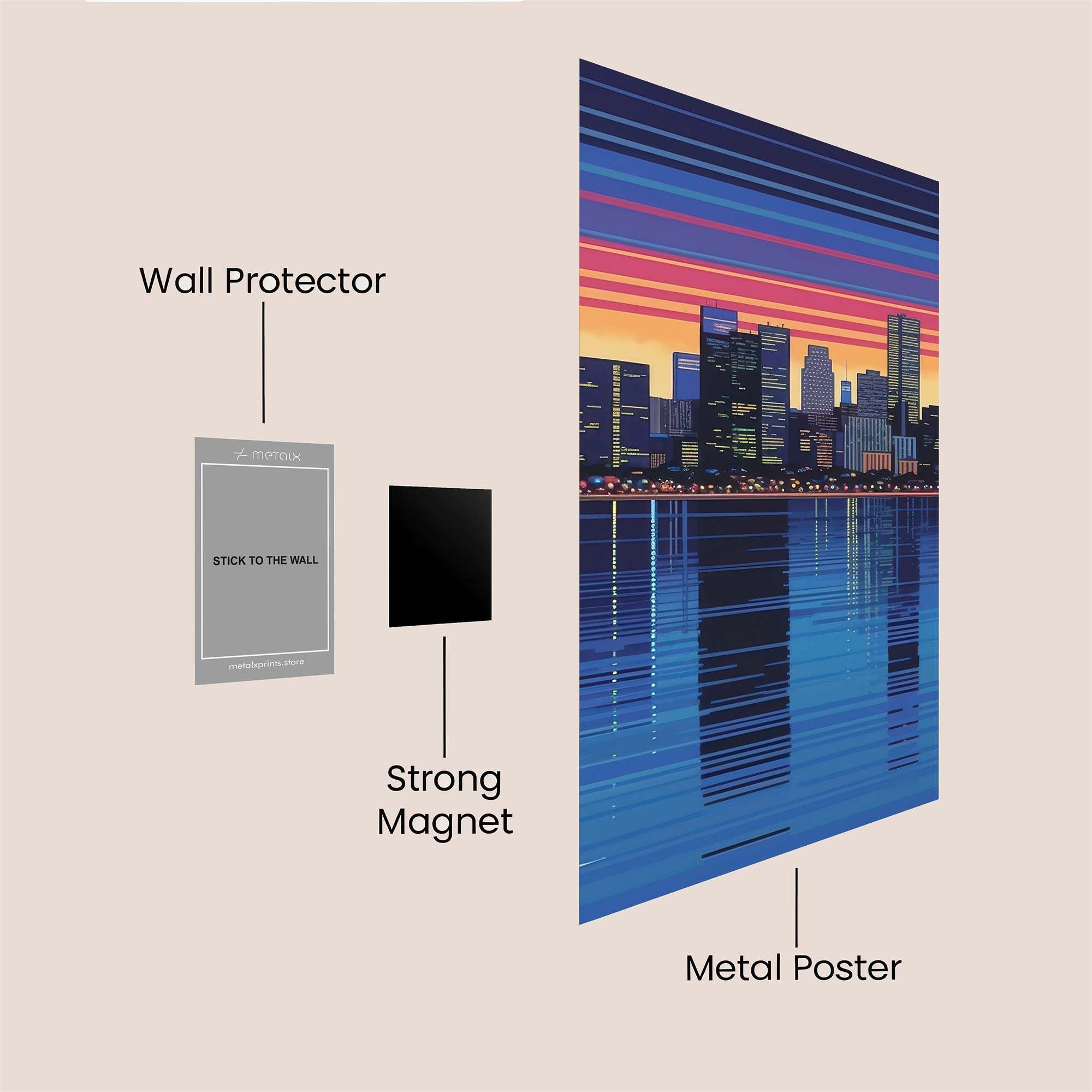 Skyline Serenity Safe Wall Magnetic / M