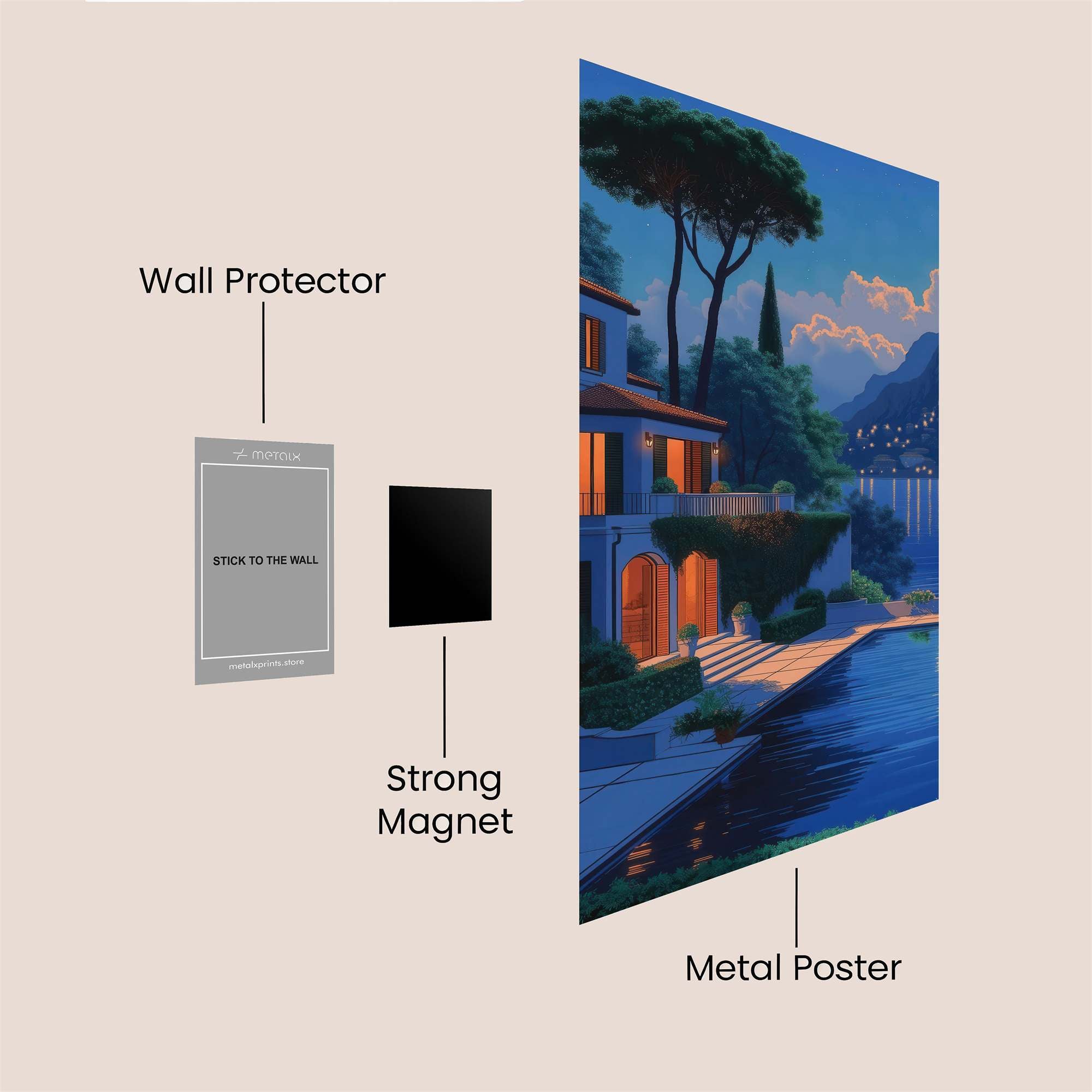 Villa Serenity Safe Wall Magnetic / M